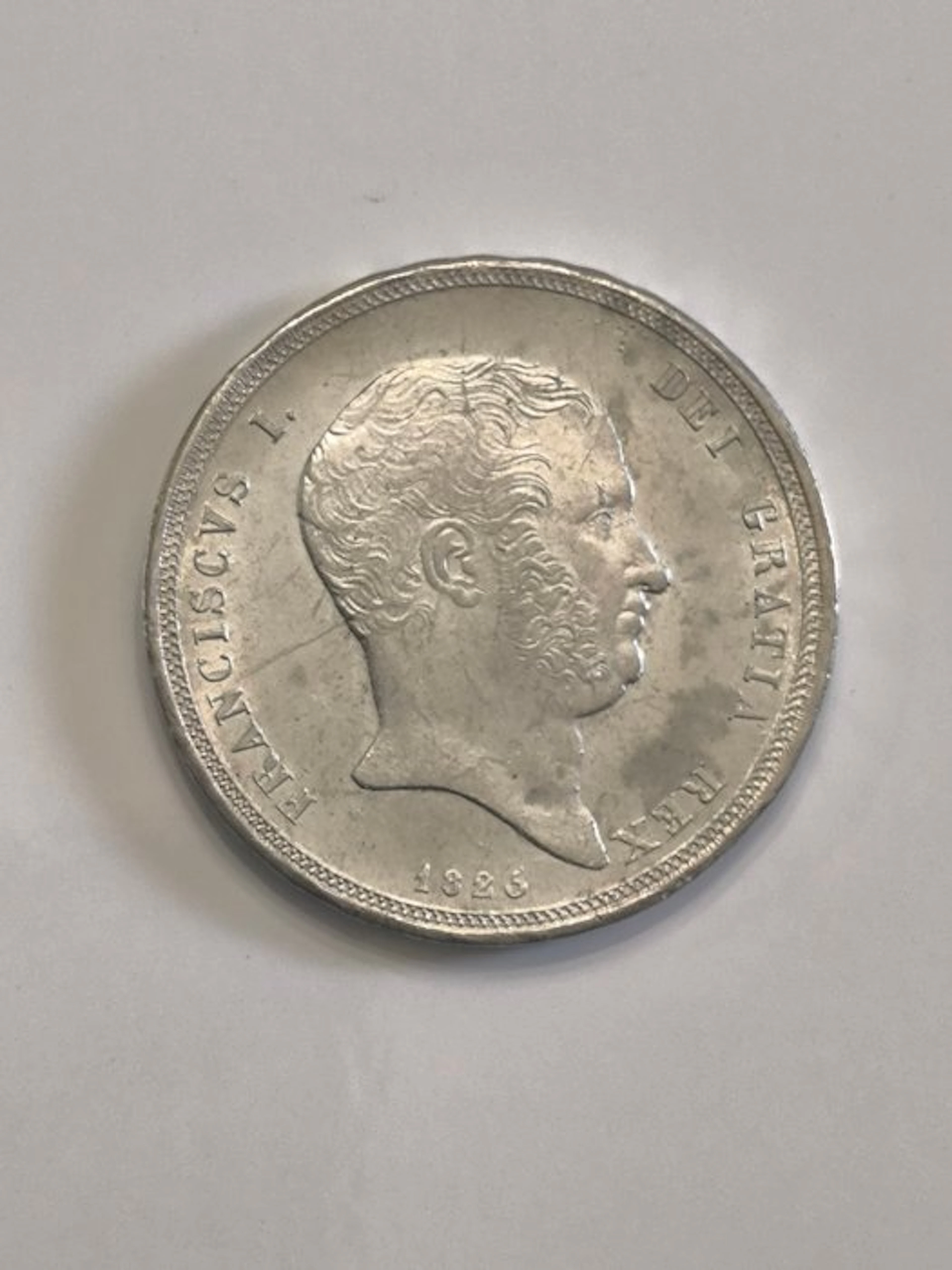 Italy, Kingdom of Two Sicilies Francesco I di Borbone. Piastra da
