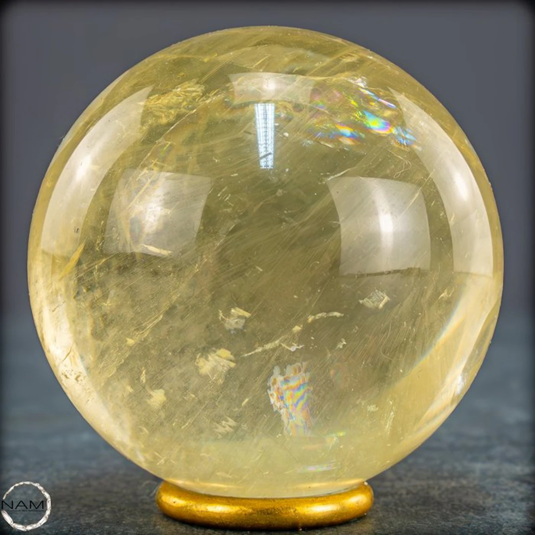 Breathtaking citrine sphere – Radiant energy and pure joy...