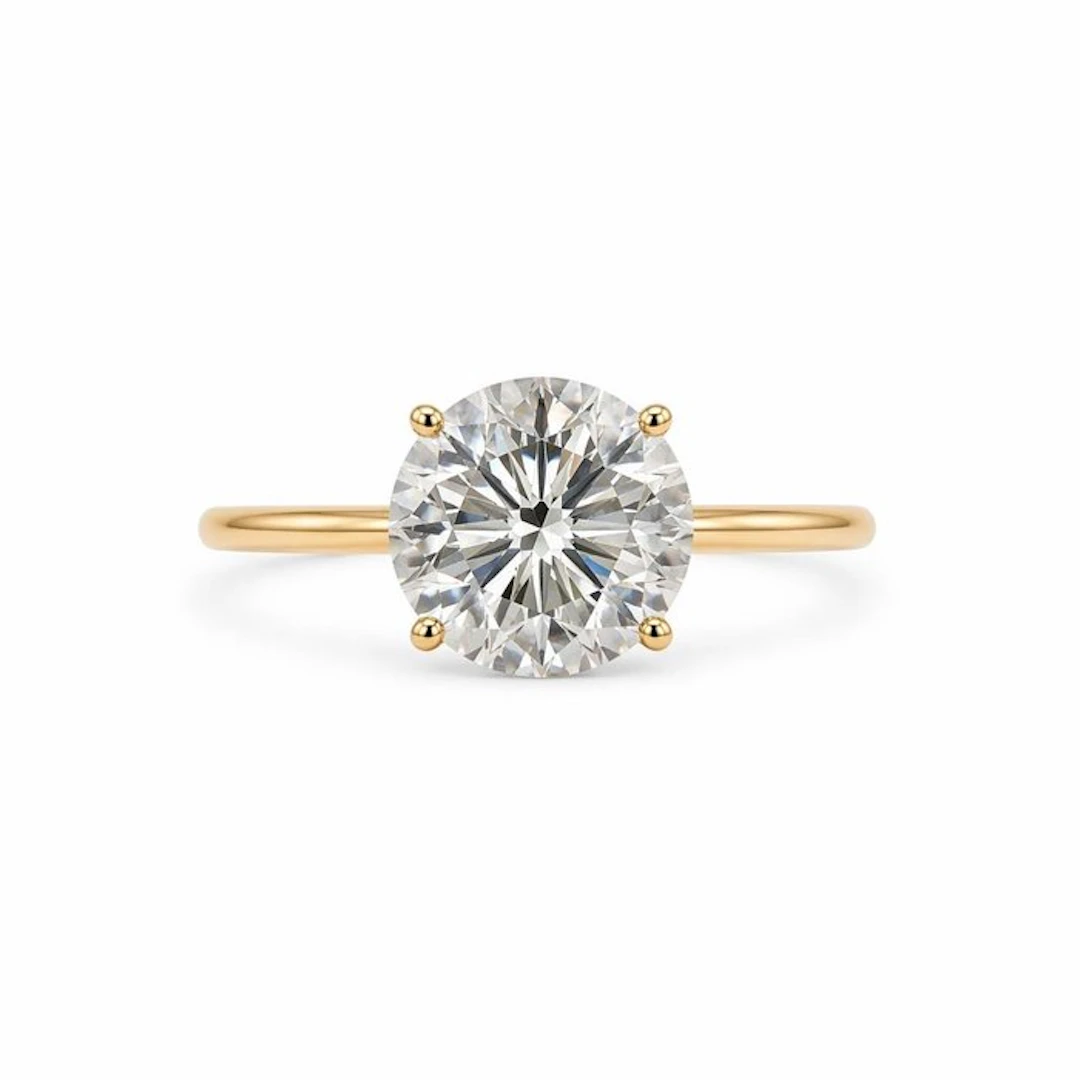 No reserve price - Ring - 14 kt. Yellow gold - 3.00ct. tw. Diamond (Lab-grown)