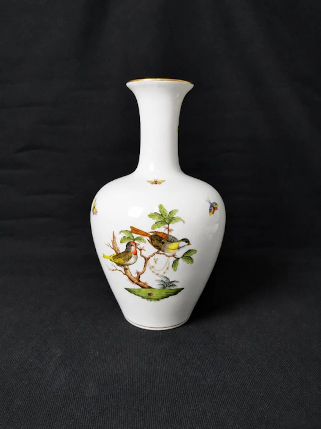 Herend - Rothschild uccello - Vaso H.27cm - XX secolo - Vase - Porcelain