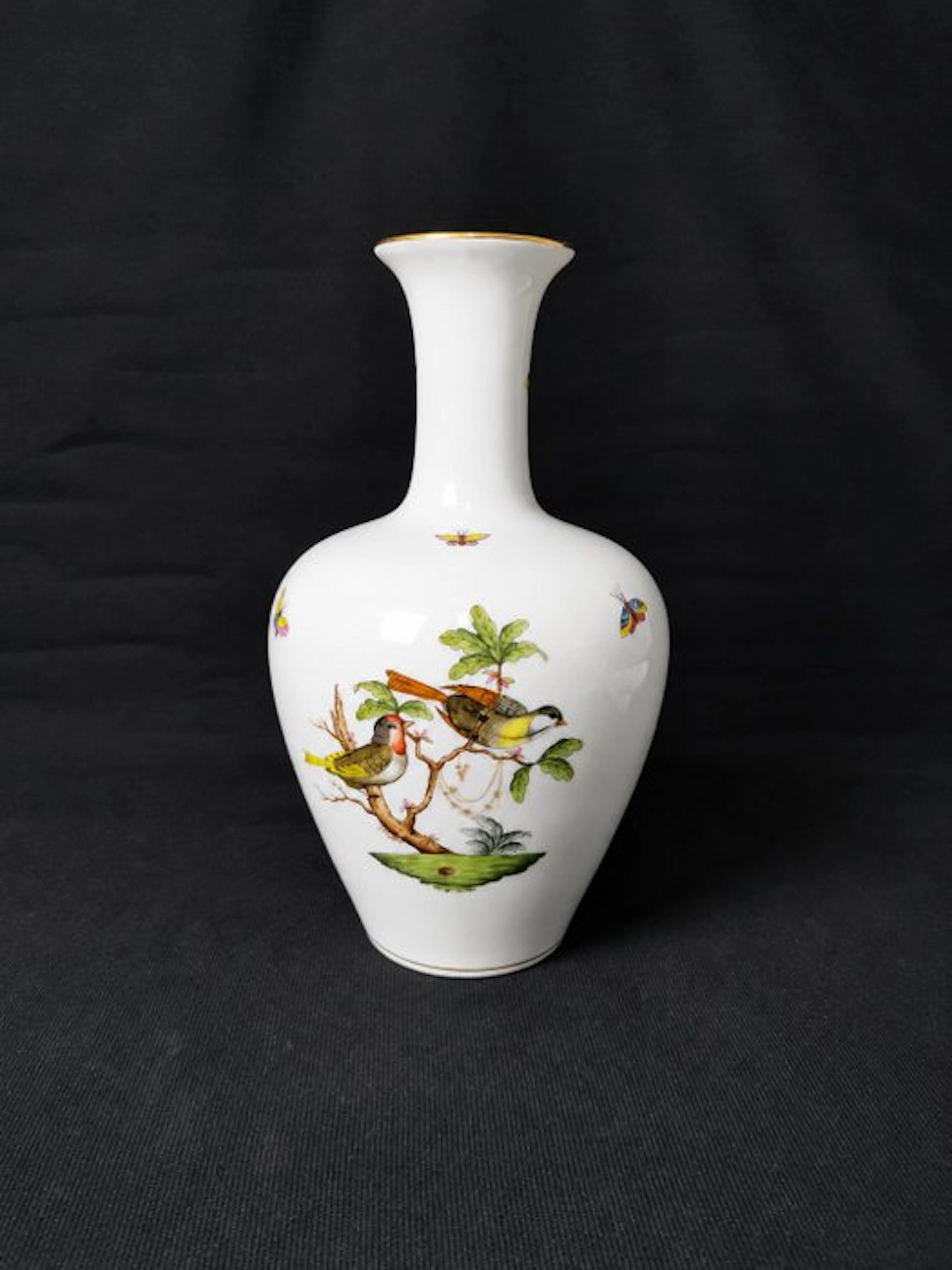 Herend - Rothschild uccello - Vaso H.27cm - XX secolo - Vase - Porcelain