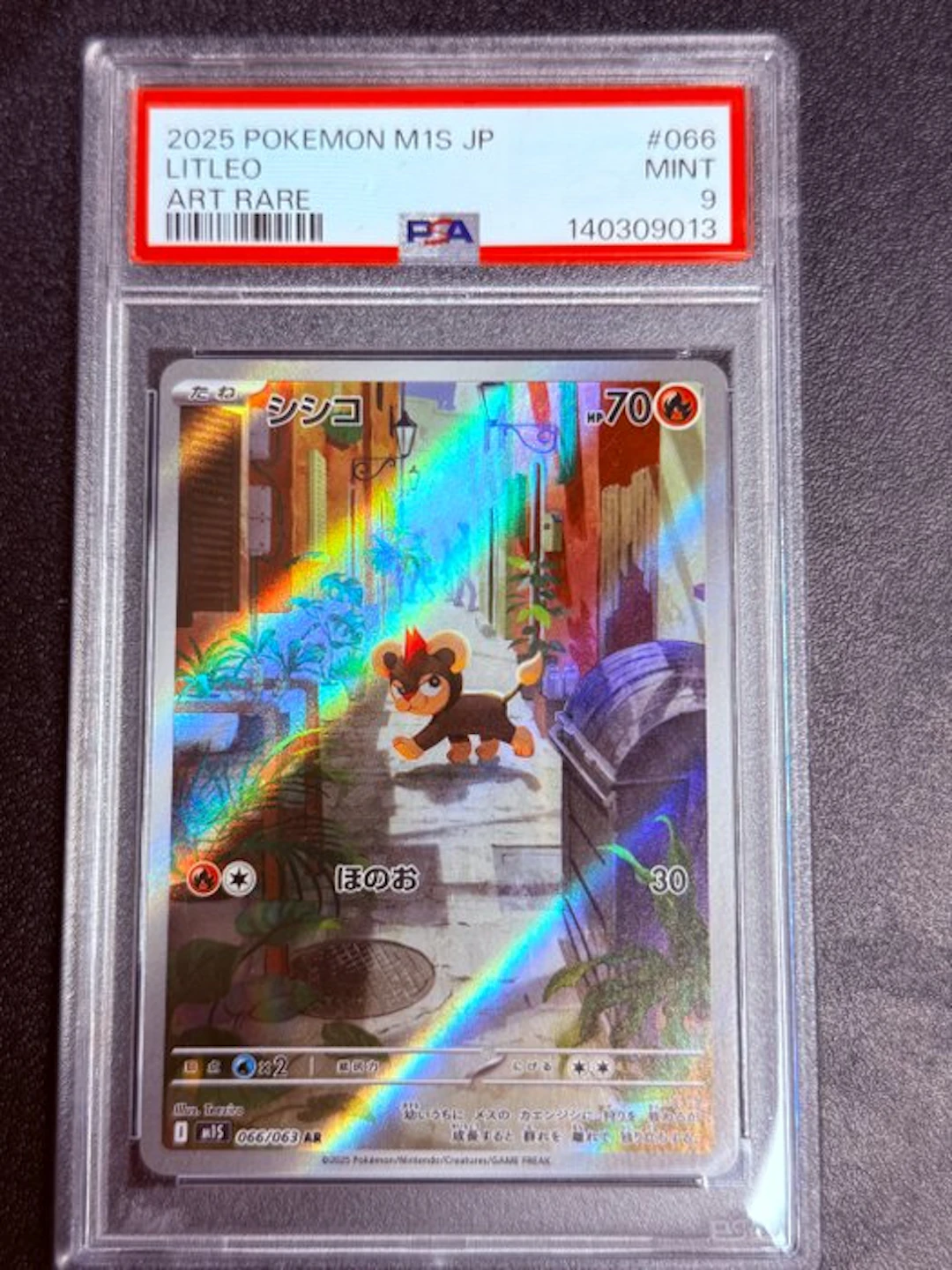 Pokémon - 1 Graded card - Litleo 066/063 AR Foil