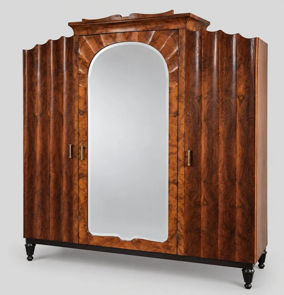 Wardrobe - Burr walnut, Walnut - Bookstore