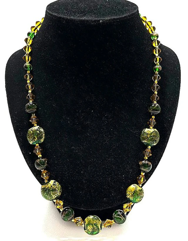 Murano Glass Necklace – Emerald Green