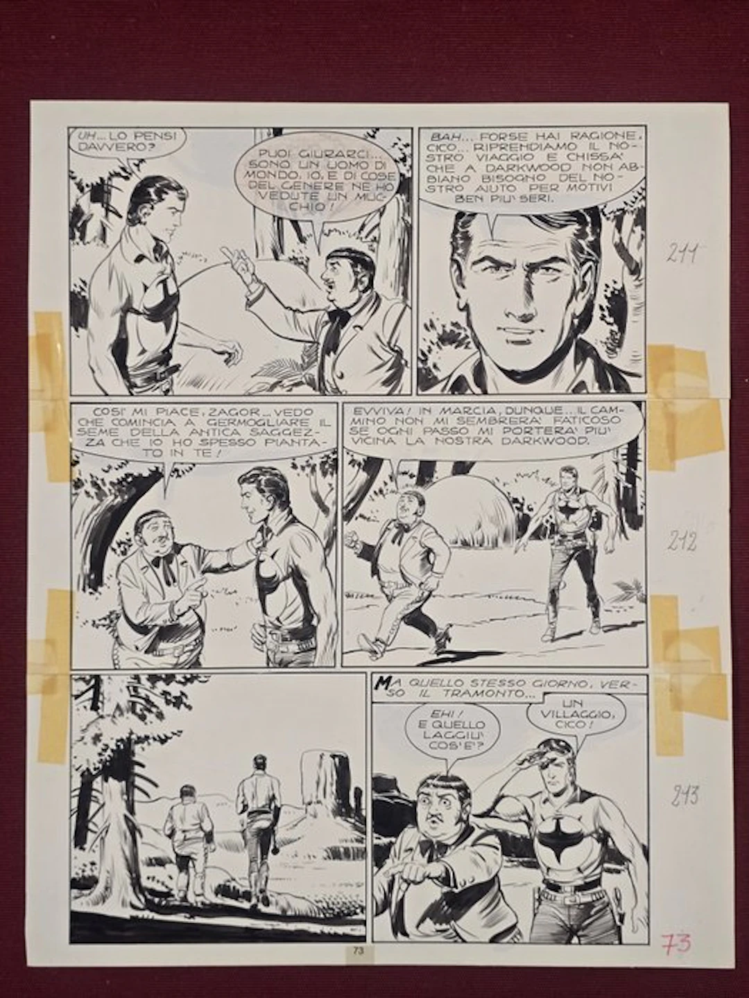 Gallieno, Ferri - 1 Original page - Zagor n.45 - Satko pag. 73