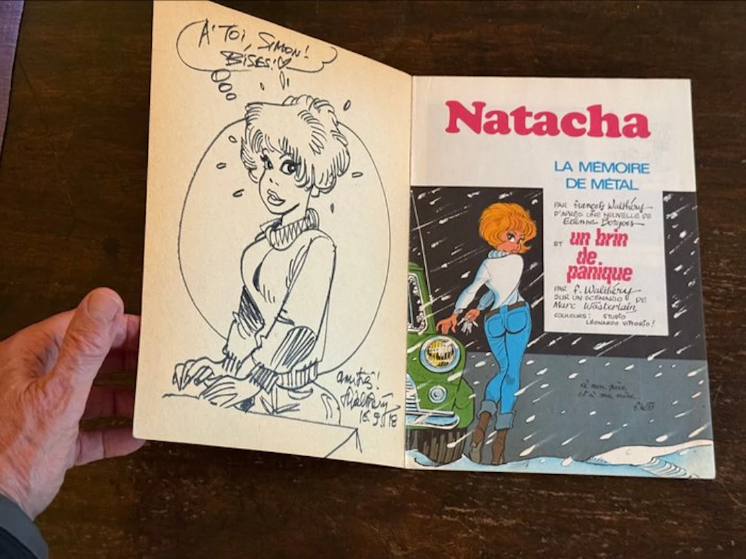 Natacha T3 - La Mémoire de métal + dédicace - B - 1 Album - First