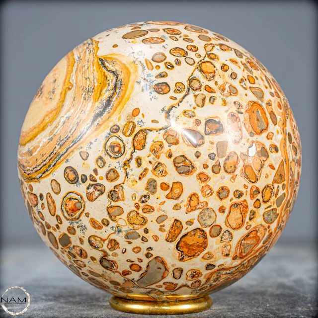Natural First Quality Leopard Jasper Sphere- 1970.39 g