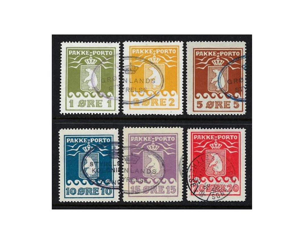 Greenland 1915 - Polar Bears parcel post set - N. 4/9