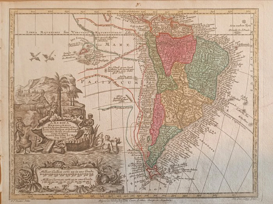 South America - South America; Matthäus Seutter - Atlas...