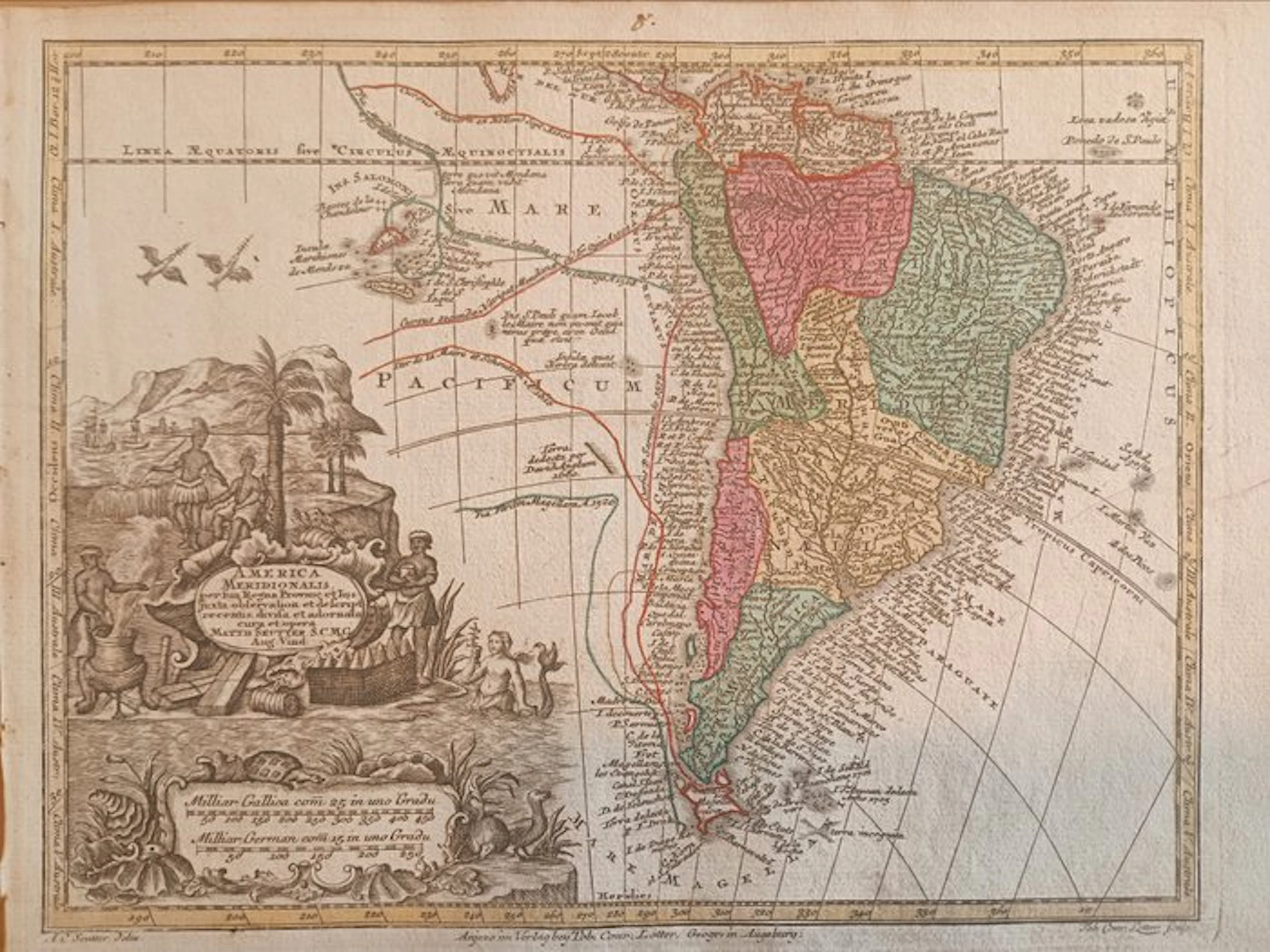 South America - South America; Matthäus Seutter - Atlas...