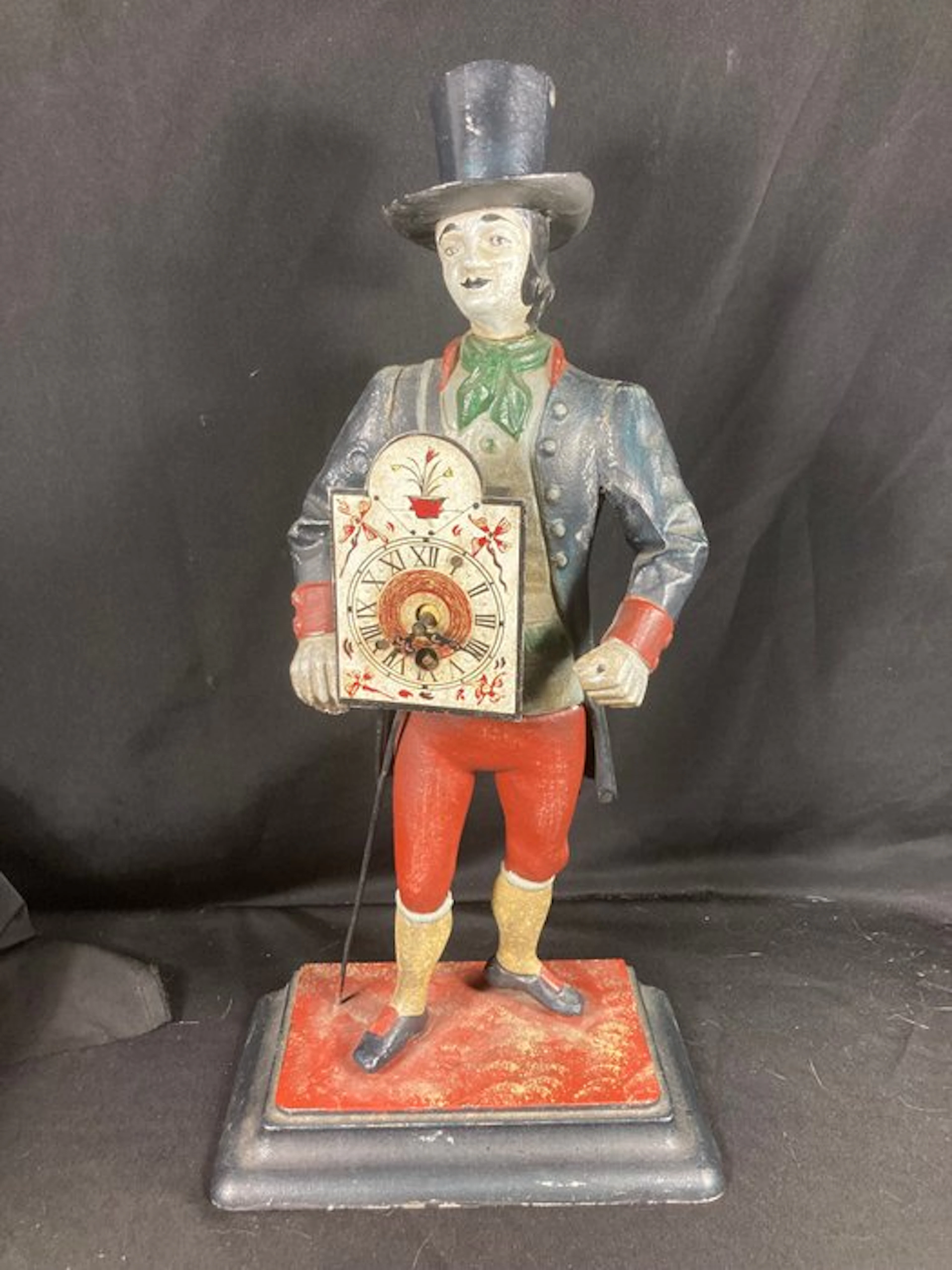 Table clock - Metal - 1950-1960 - Metal clockwork man