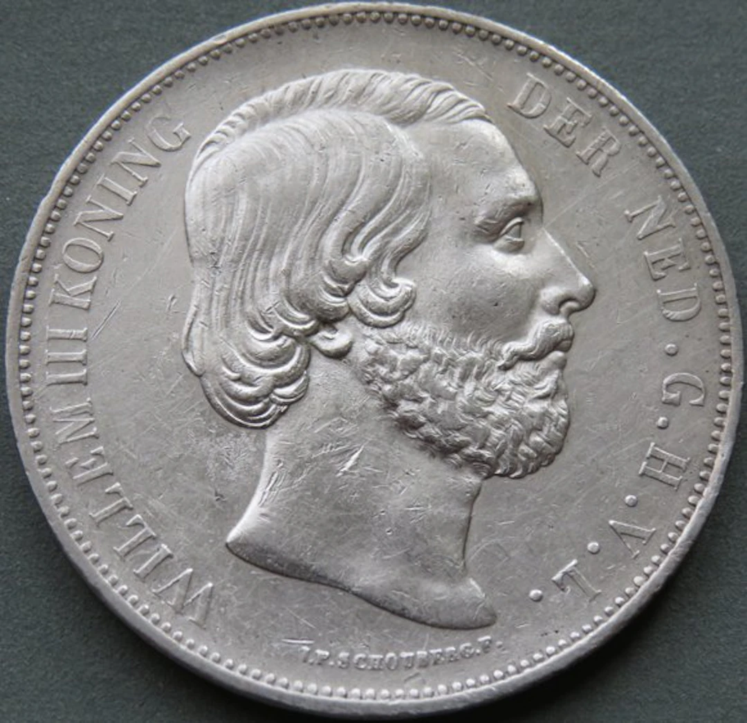 Netherlands. Willem III. 2 1/2 Gulden 1874 (No reserve price)