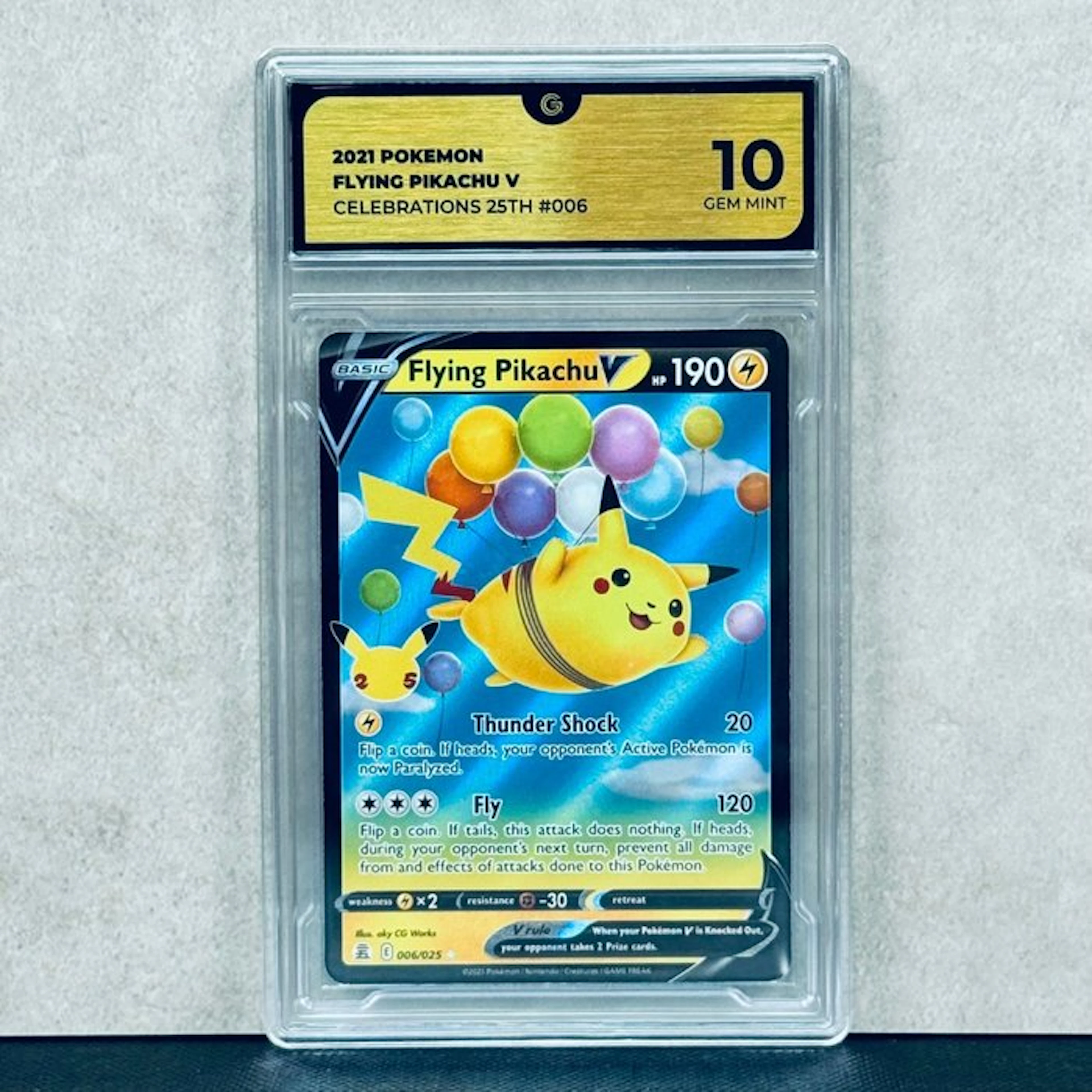Pokémon Graded card - Flying Pikachu V #006 2021 Pokemon...