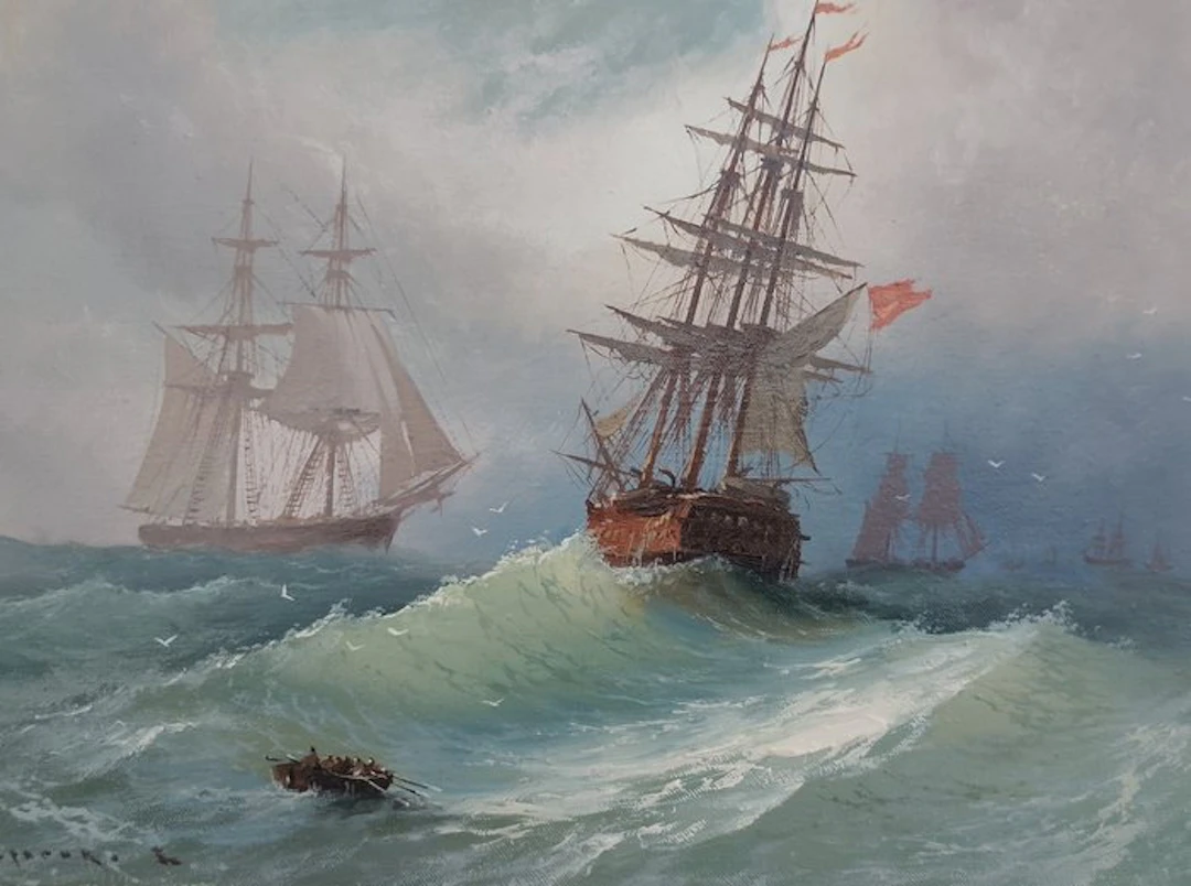 Karpenko Vitalii (XXI) - Seascape after storm