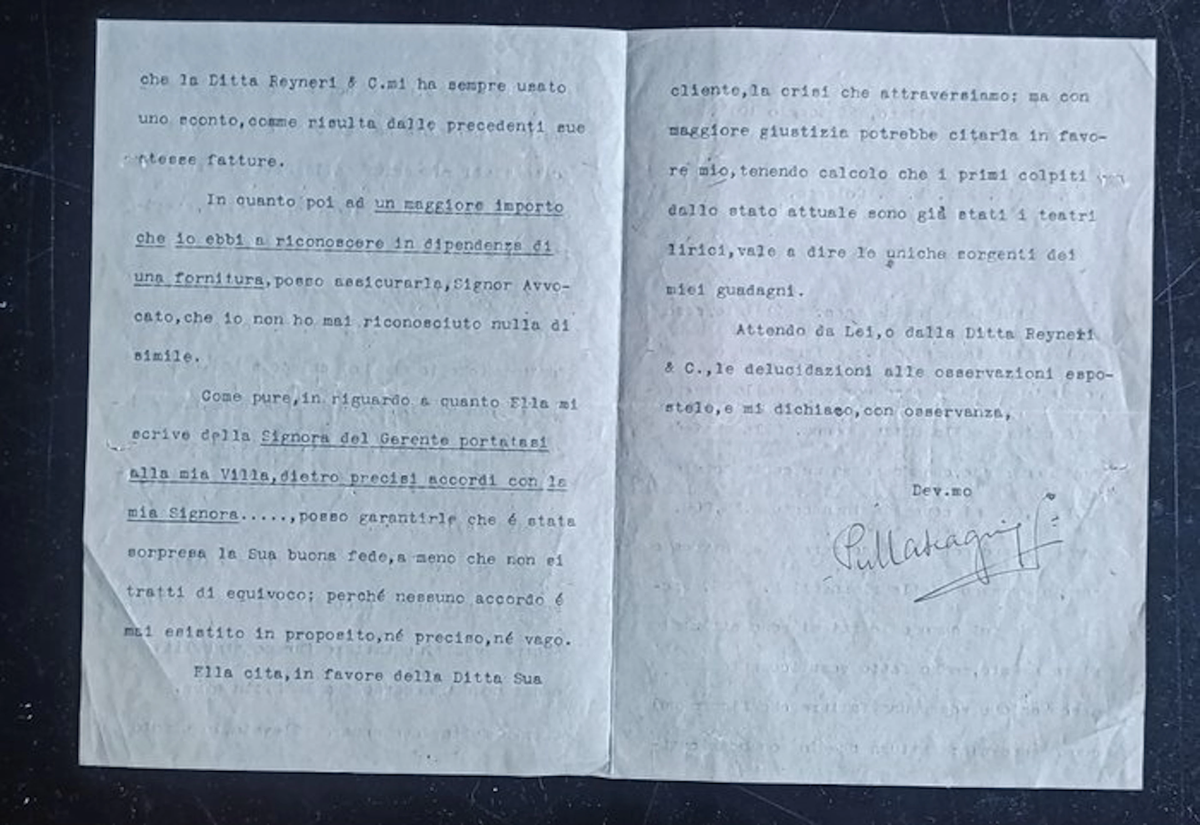 Pietro Mascagni - Pietro Mascagni - Autograph letter - 1915 - 1915