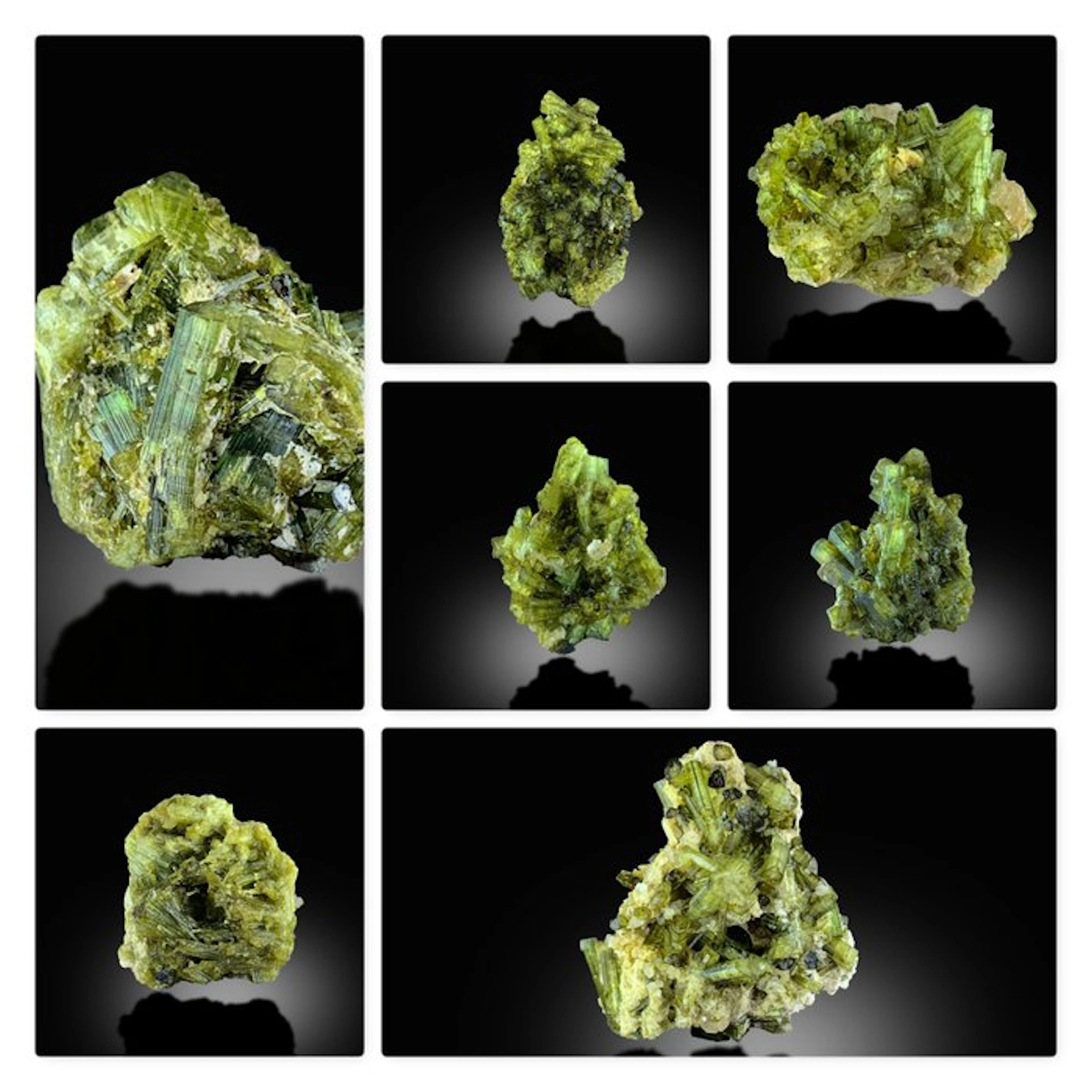 Green Tourmaline Crystal Specimen Lot – Collector Minerals- 64 g - (7)