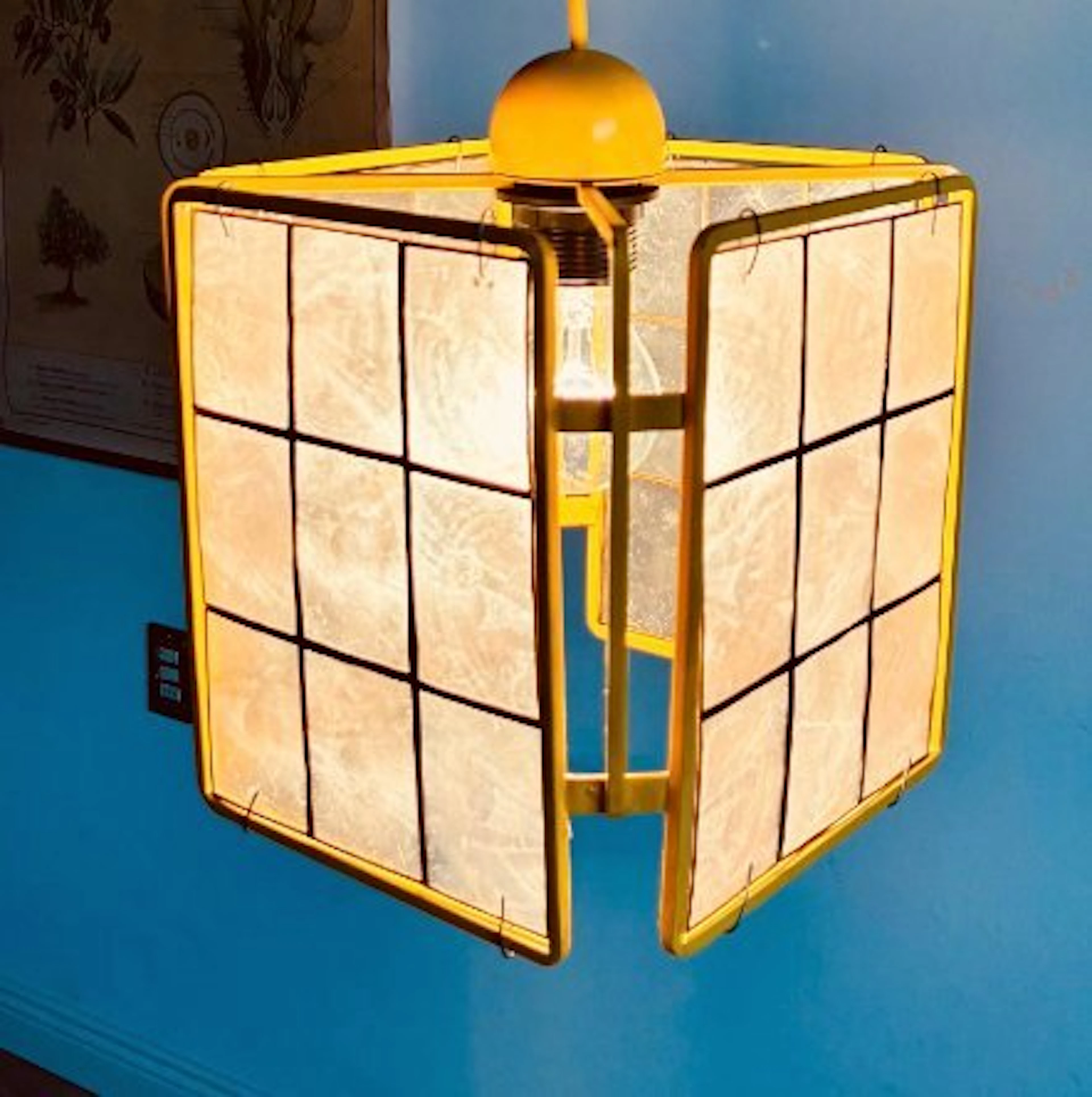 Hanging lamp - Metal - Capiz shell pieces (Placuna placenta)