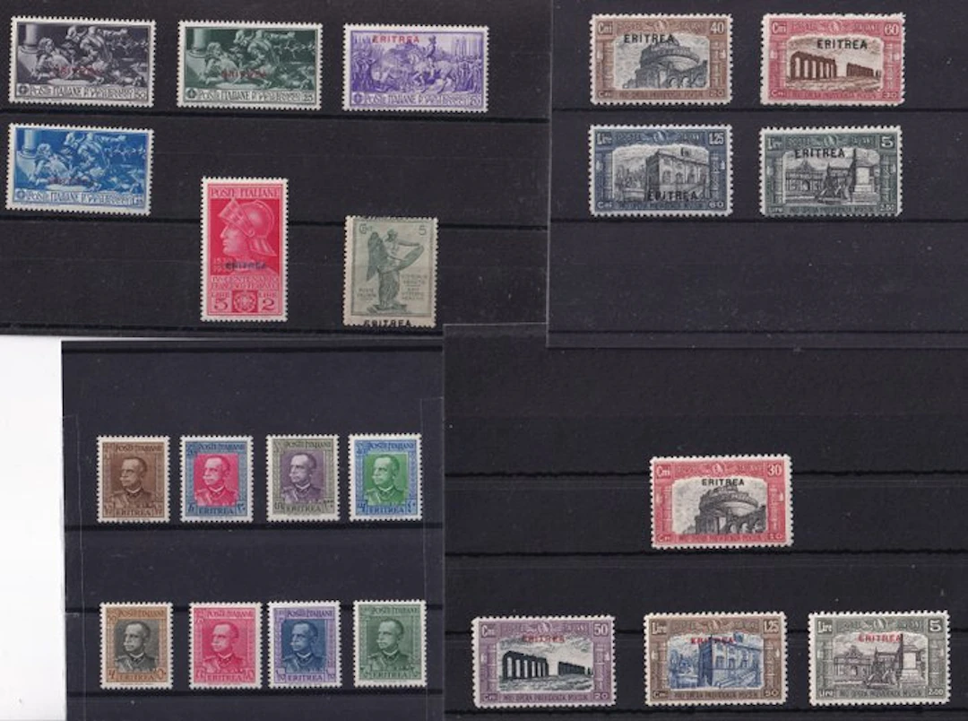 Italian Eritrea 1922/1931 - 4 Eritrean cardboard cards...