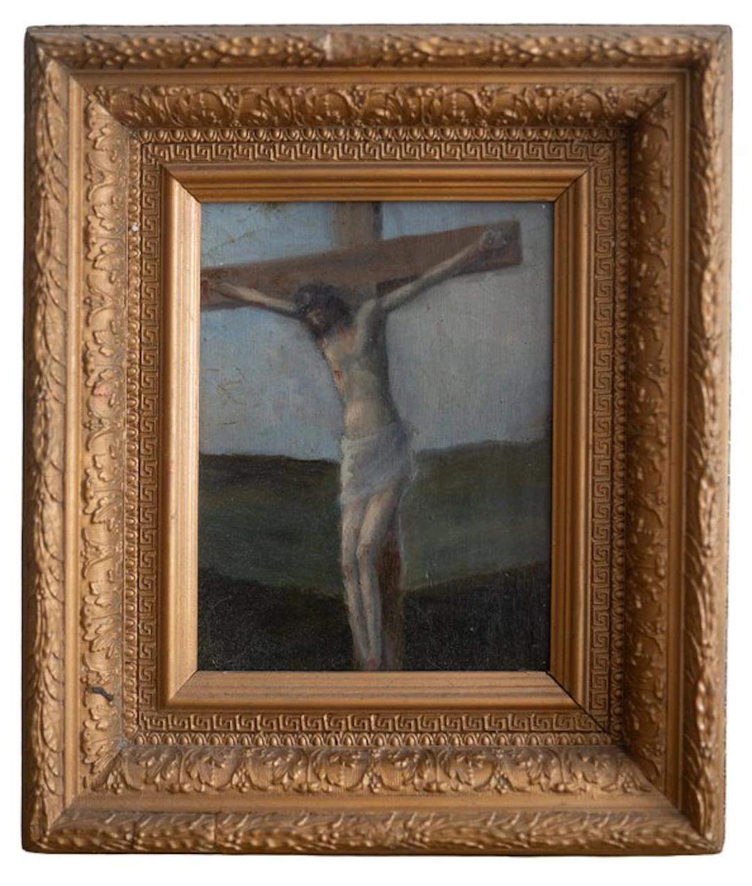 European school (XIX) - Antique Religious Oil Painting...