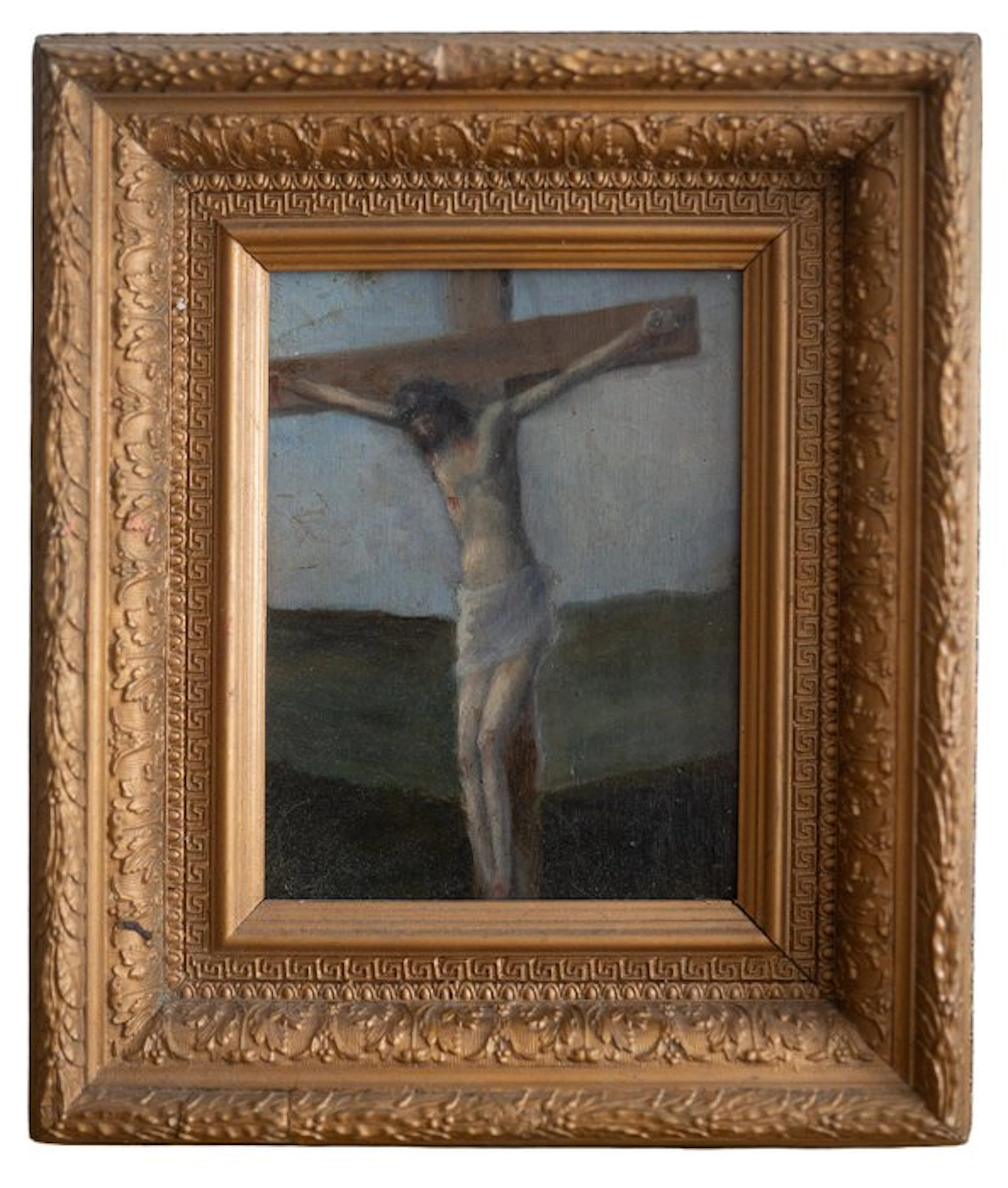 European school (XIX) - Antique Religious Oil Painting...