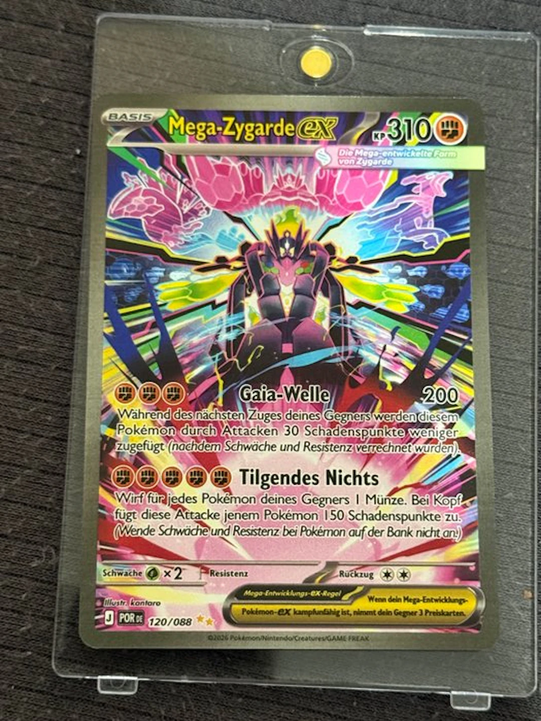 1 Card - Zygarde 120/088 Foil, Full art, Secret rare