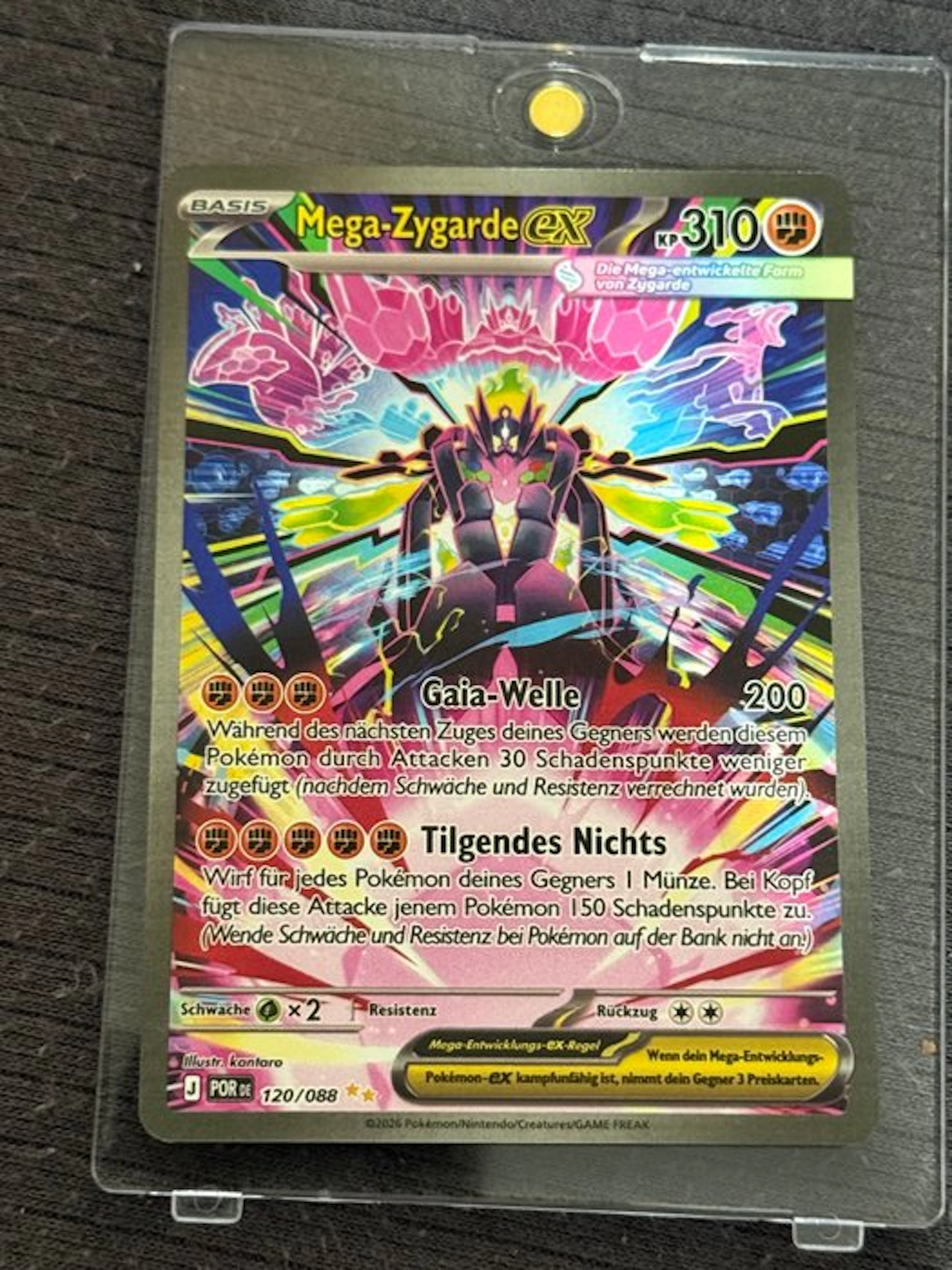 1 Card - Zygarde 120/088 Foil, Full art, Secret rare