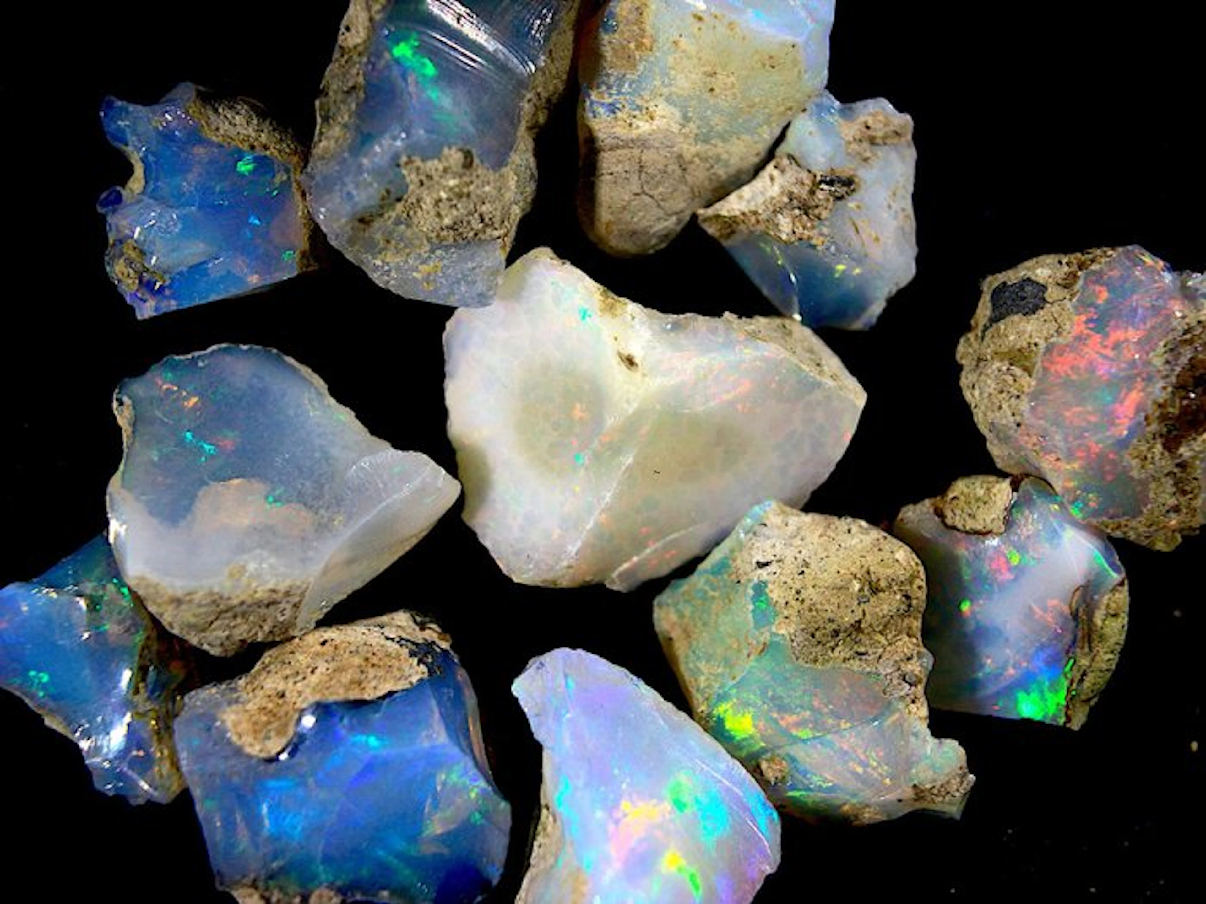 No Reserve - Carat 72.60. Top Color Ethiopian Opal - Rough Collection- 14.52 g