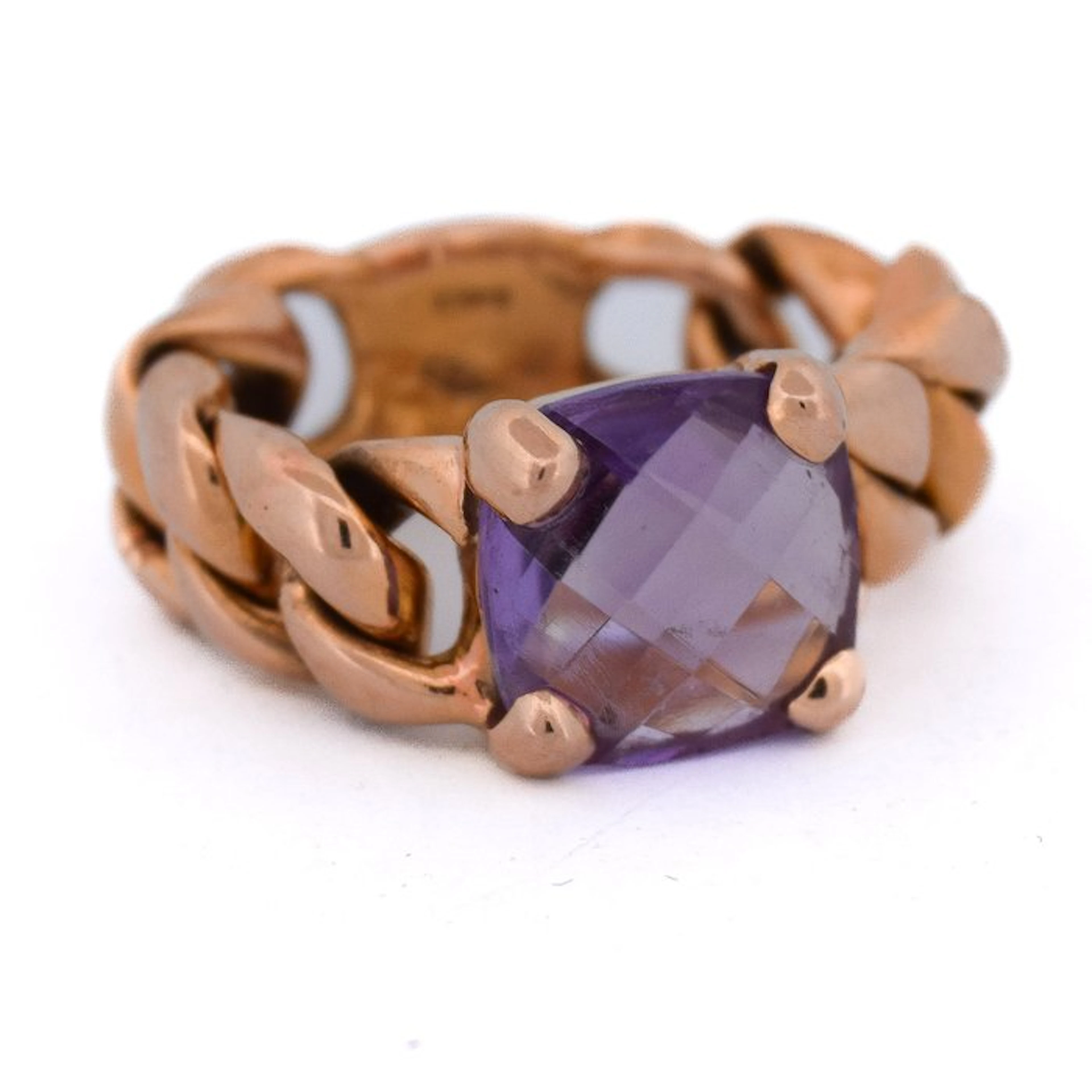 Cocktail ring - 18 kt. Yellow gold - 4.50ct. tw. Amethyst