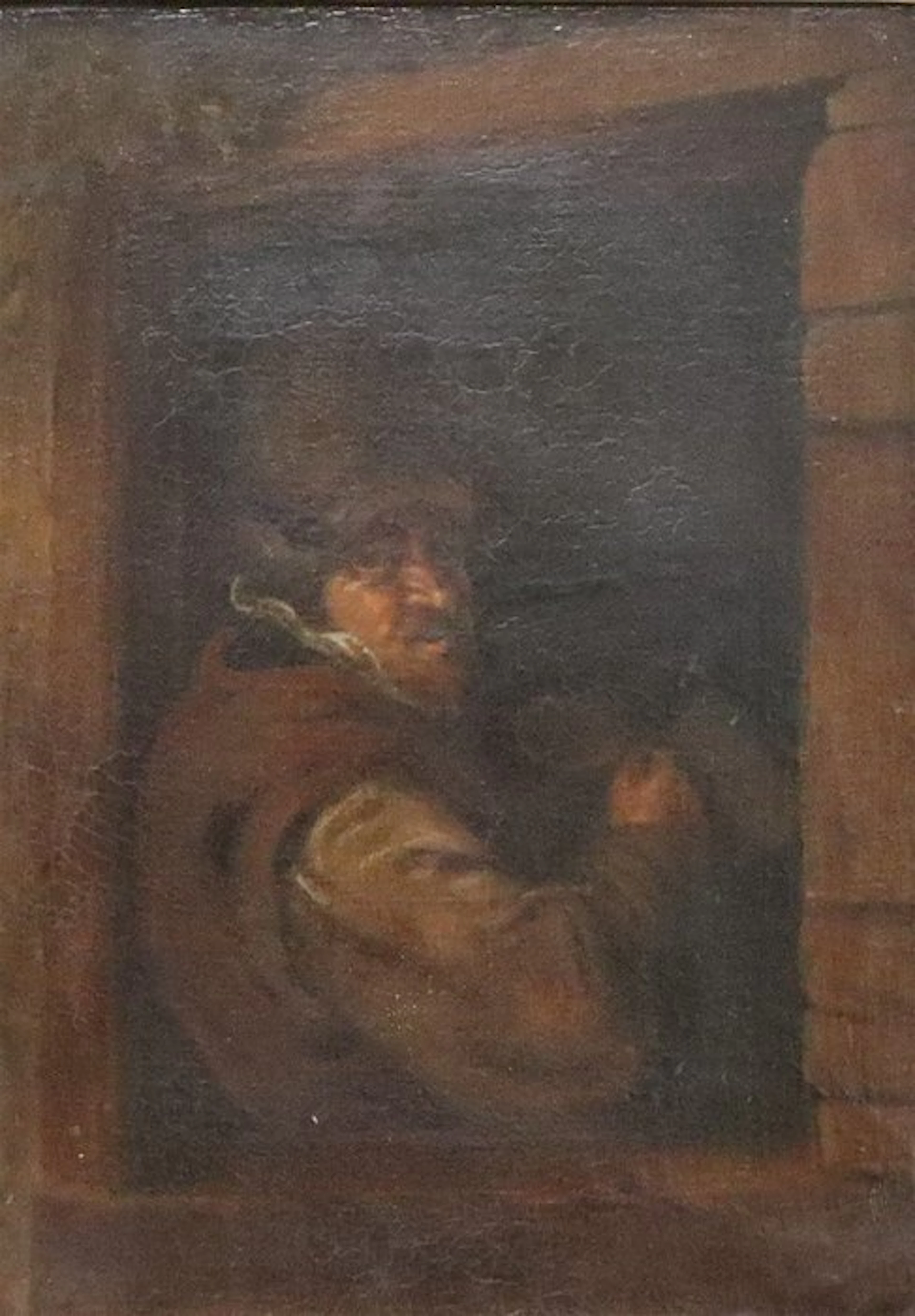 Naar Adriaen van Ostade (1610-1685), After - Een drinkebroeder aan het venster
