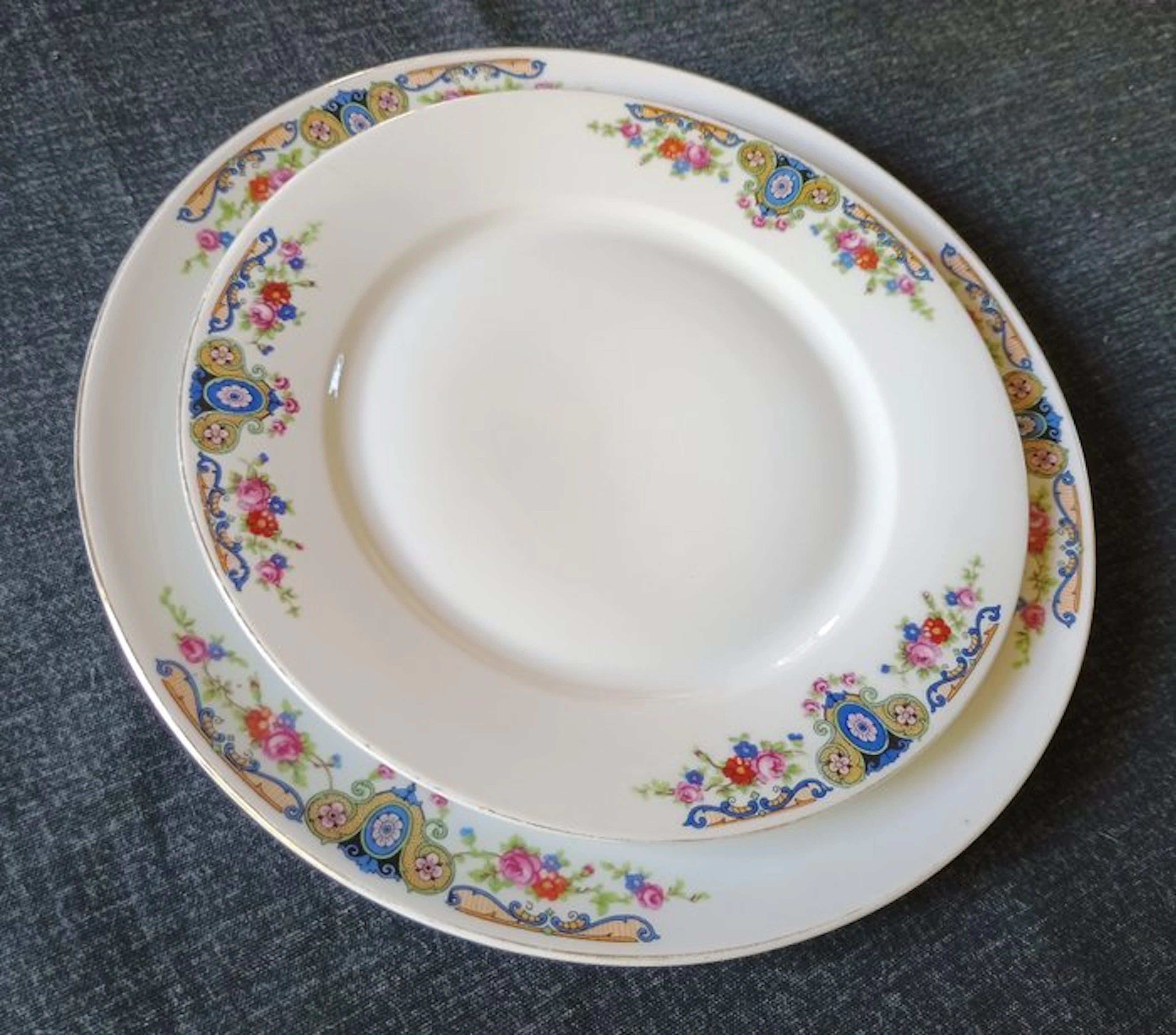 Richard Ginori, Laveno - Dinner service (18) - Porcelain - Renaissance garlands