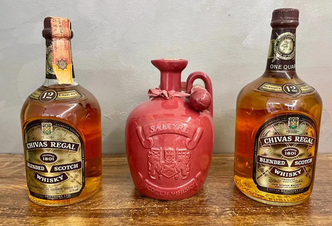 Chivas Regal 12yo + Saltyre 12yo - 75cl, One quart - 3 bottles