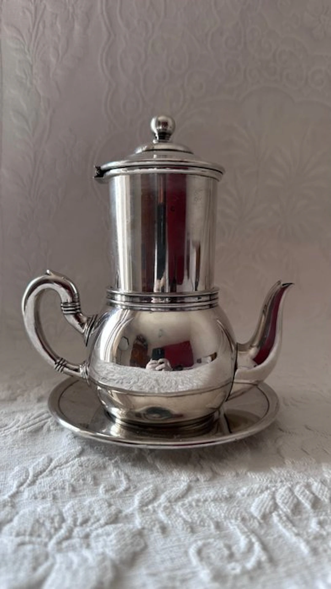 Coffee maker - Silverplated - Rare F.lli Broggi Milano