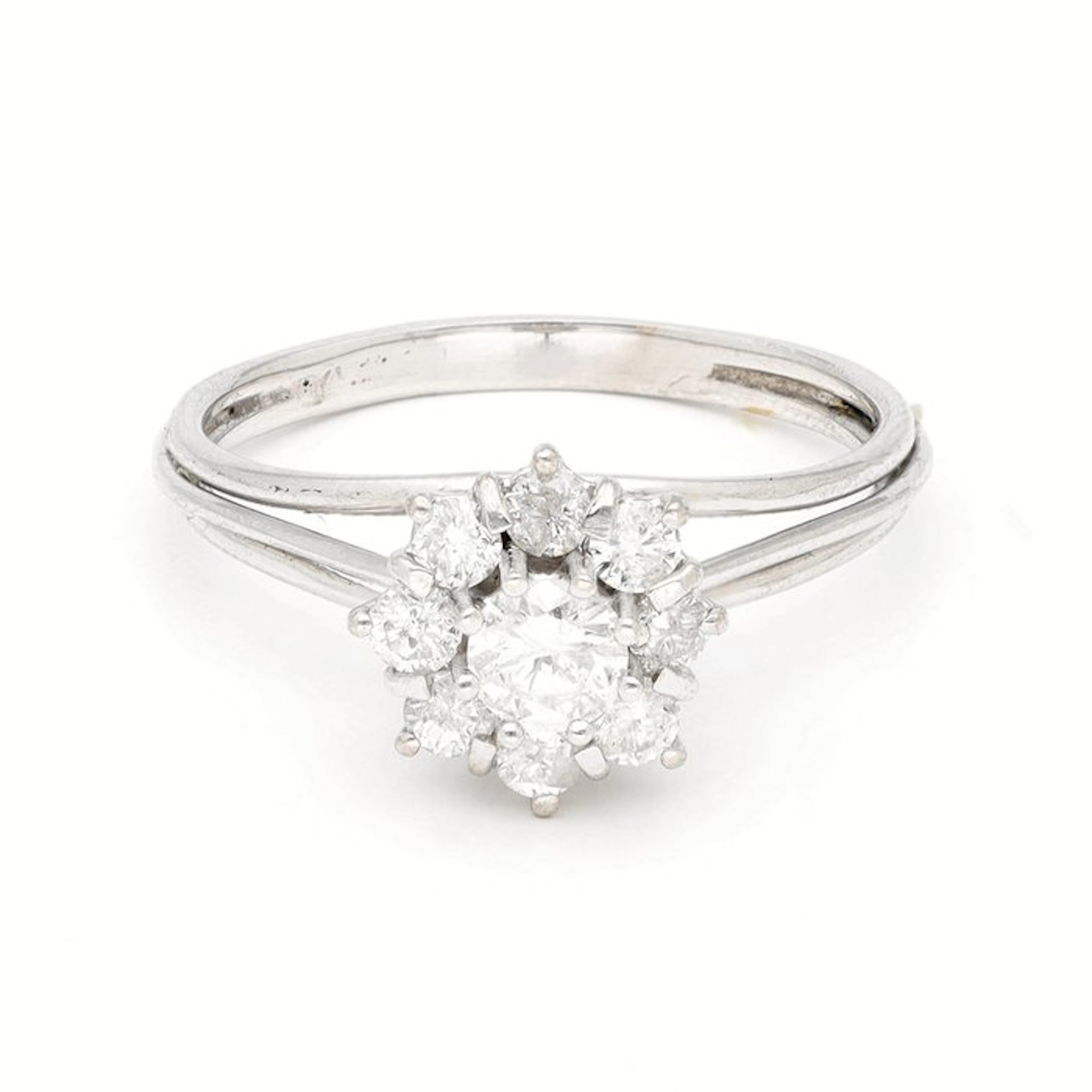 Ring - 14 kt. White gold Diamond (Natural)