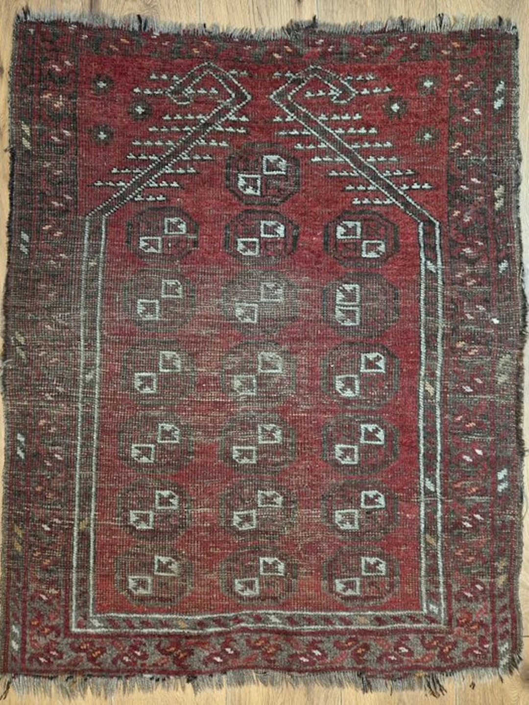 Antique Oriental prayer rug in Afghan style - Rug - 110 cm - 84 cm