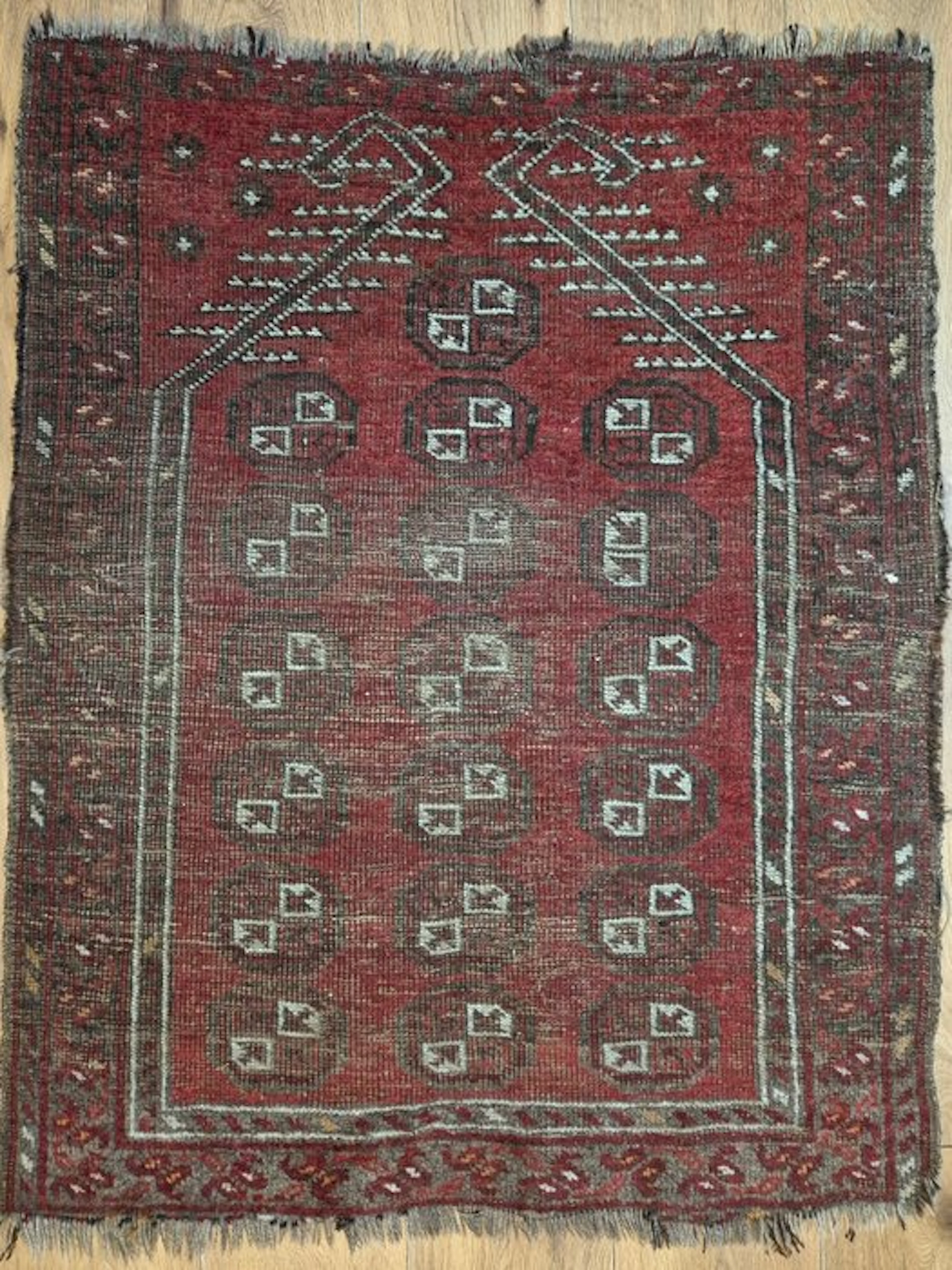 Antique Oriental prayer rug in Afghan style - Rug - 110 cm - 84 cm