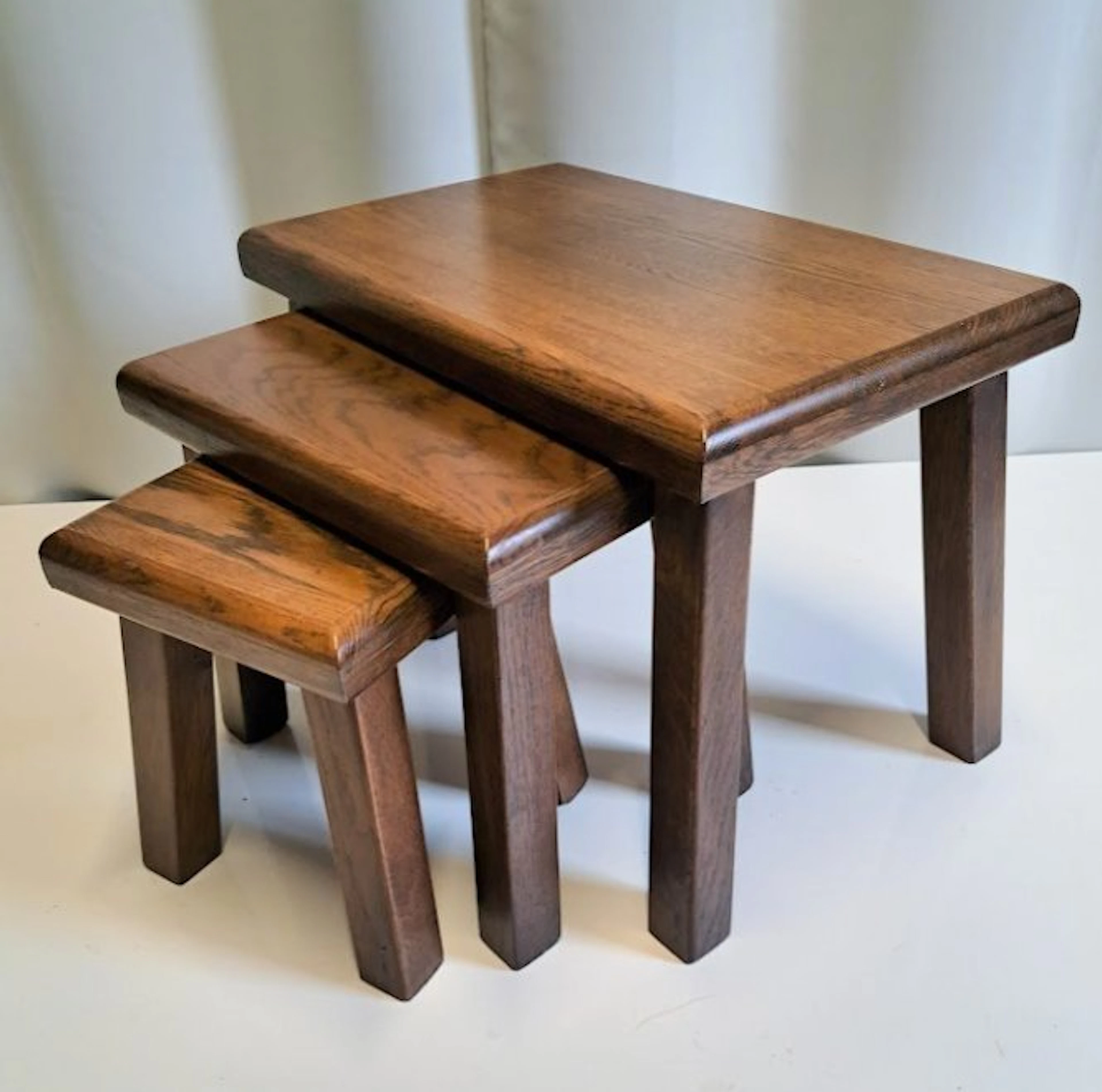 Nesting tables - Oak wood - Three side tables