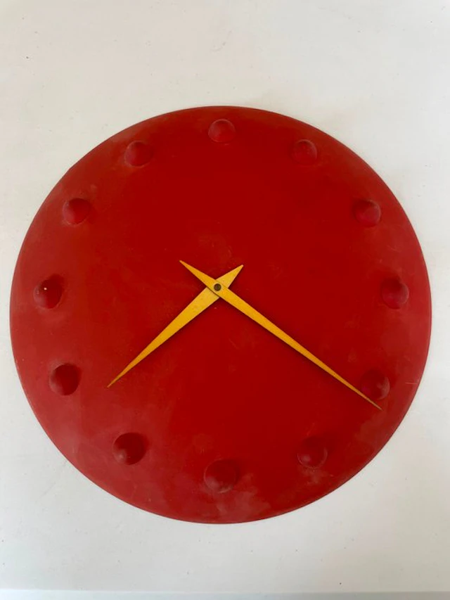 Clock Mid-century modern Iron - 1950-1960, 1960-1970 - Space-age wall clock