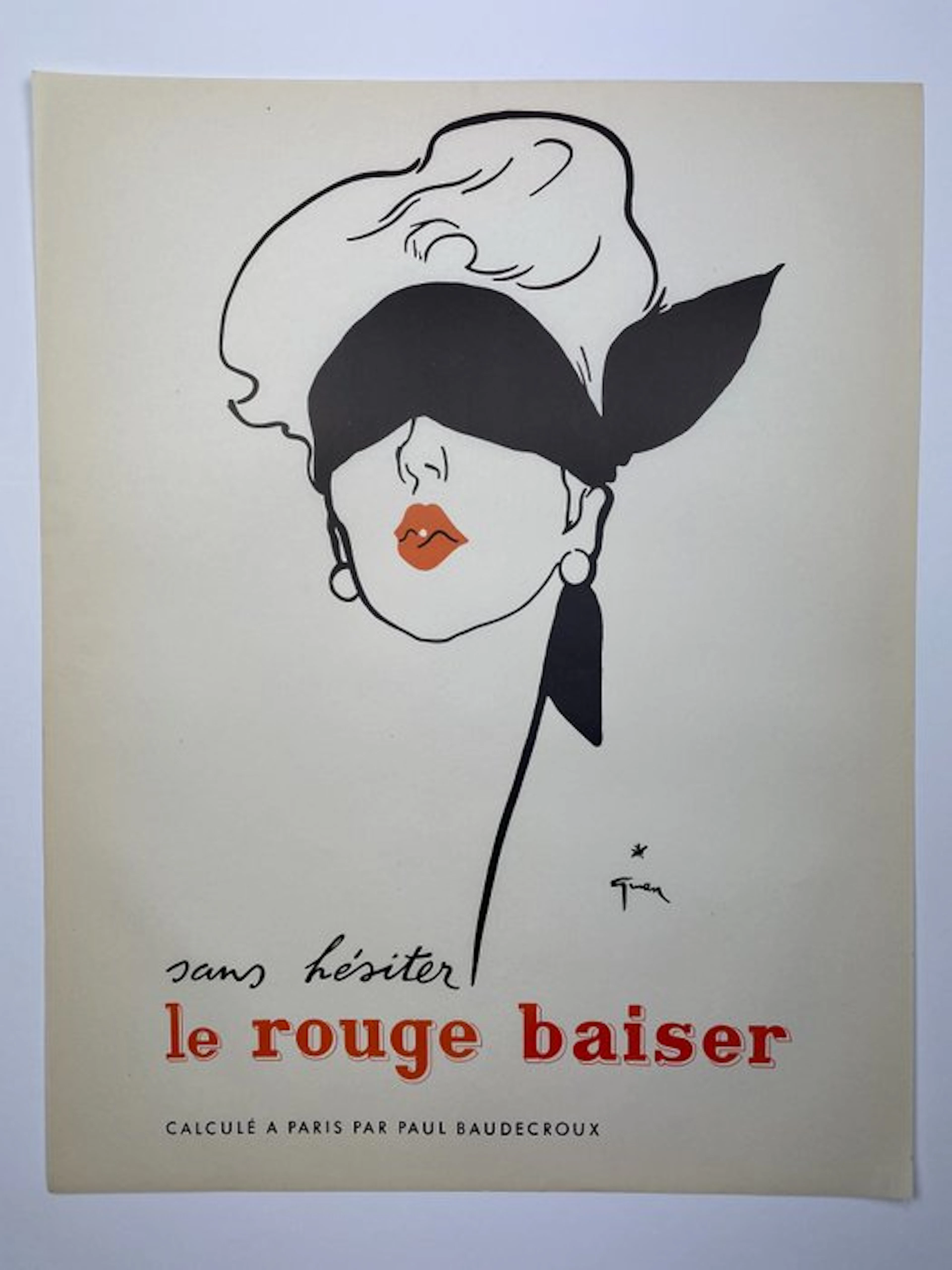 René Gruau - Le Rouge Baiser (1949) 1st printing