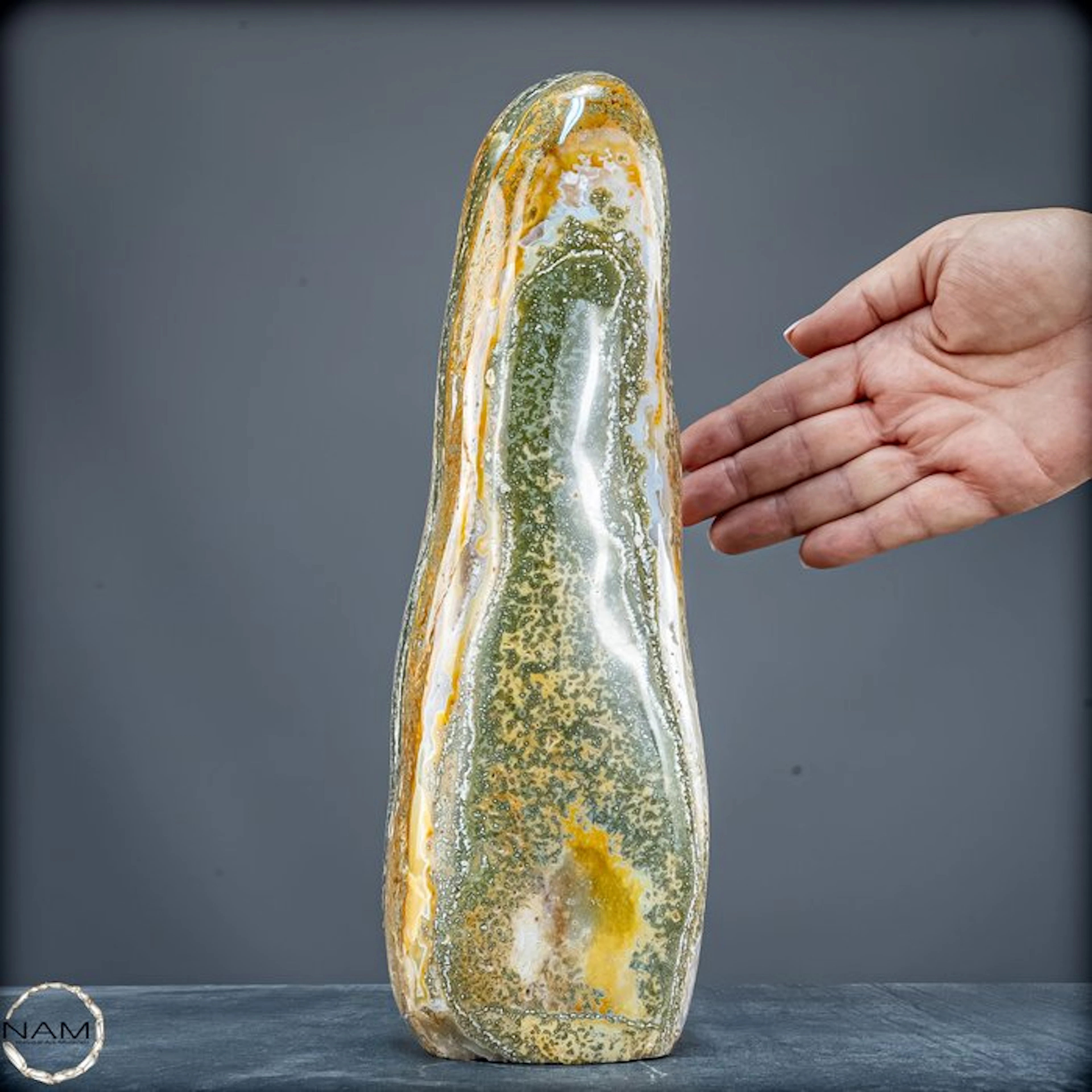 Ocean Jasper freeform with small druzy crystals – Unique...