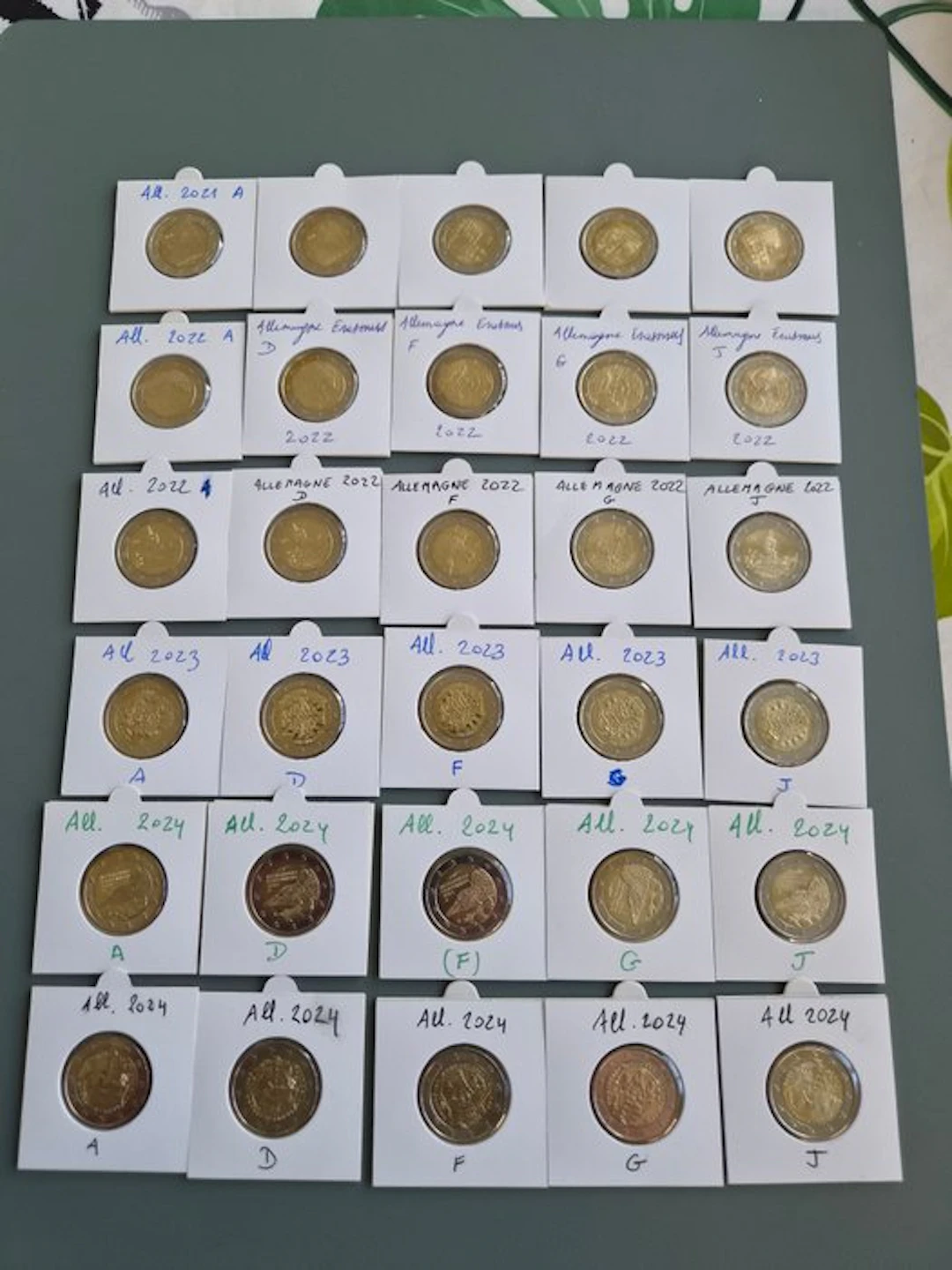 Germany. 2 Euro 2021/2024 (30 coins) (No reserve price)