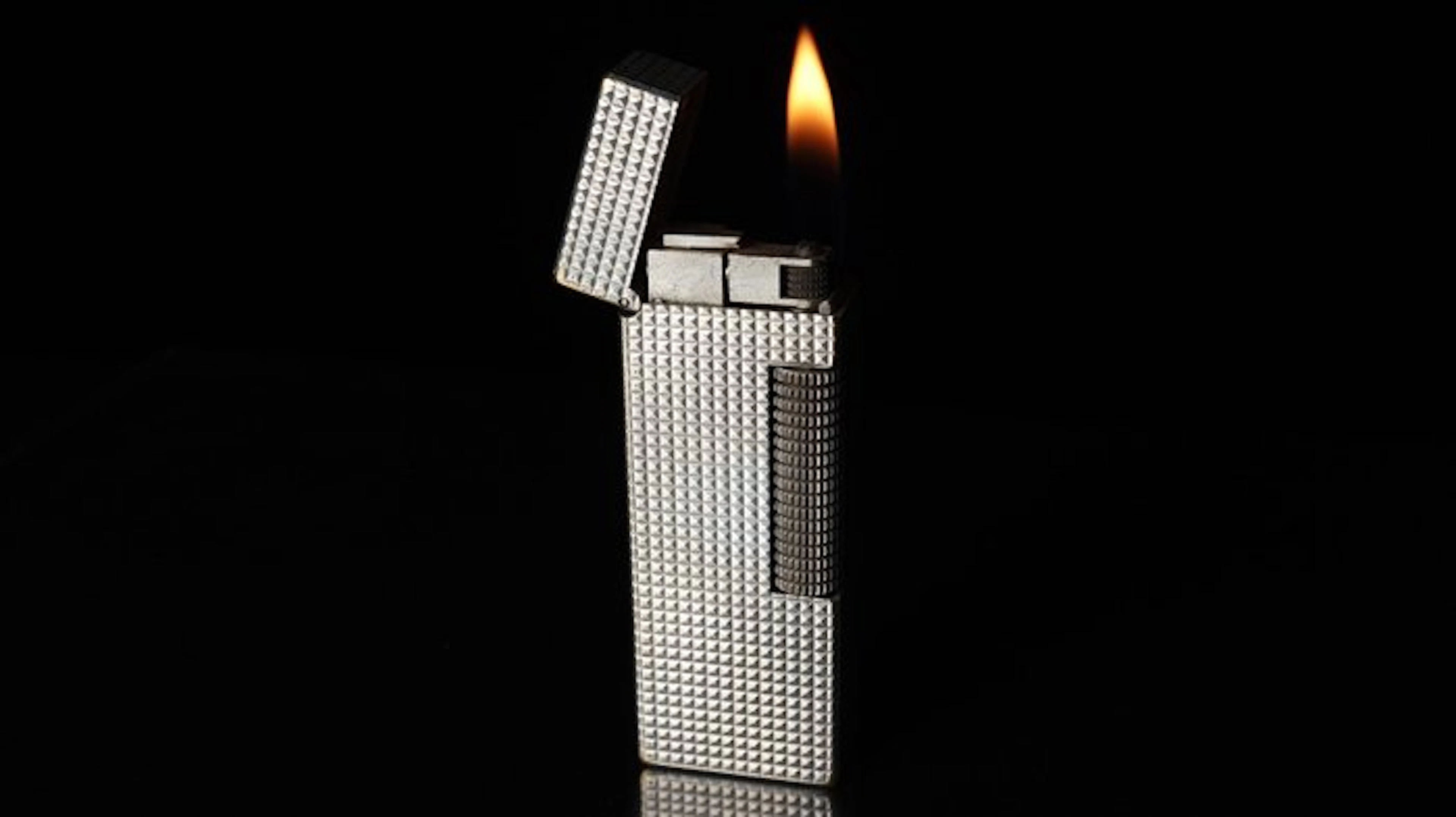 Dunhill - Hobnail Pattern Rollagas Lighter - Lighter - Silver plated