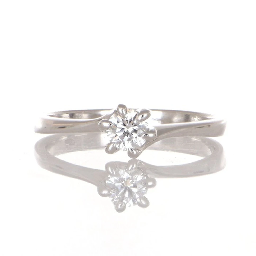 No reserve price - Ring - 18 kt. White gold - 0.40ct. tw. Diamond (Natural)