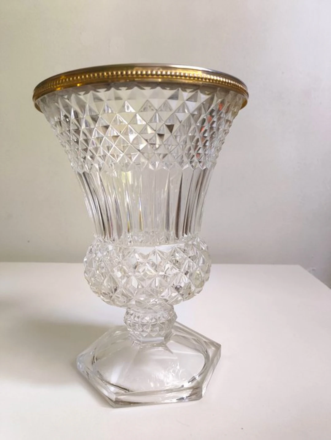 Val Saint Lambert - Vase - Crystal - Crater "medici" vase