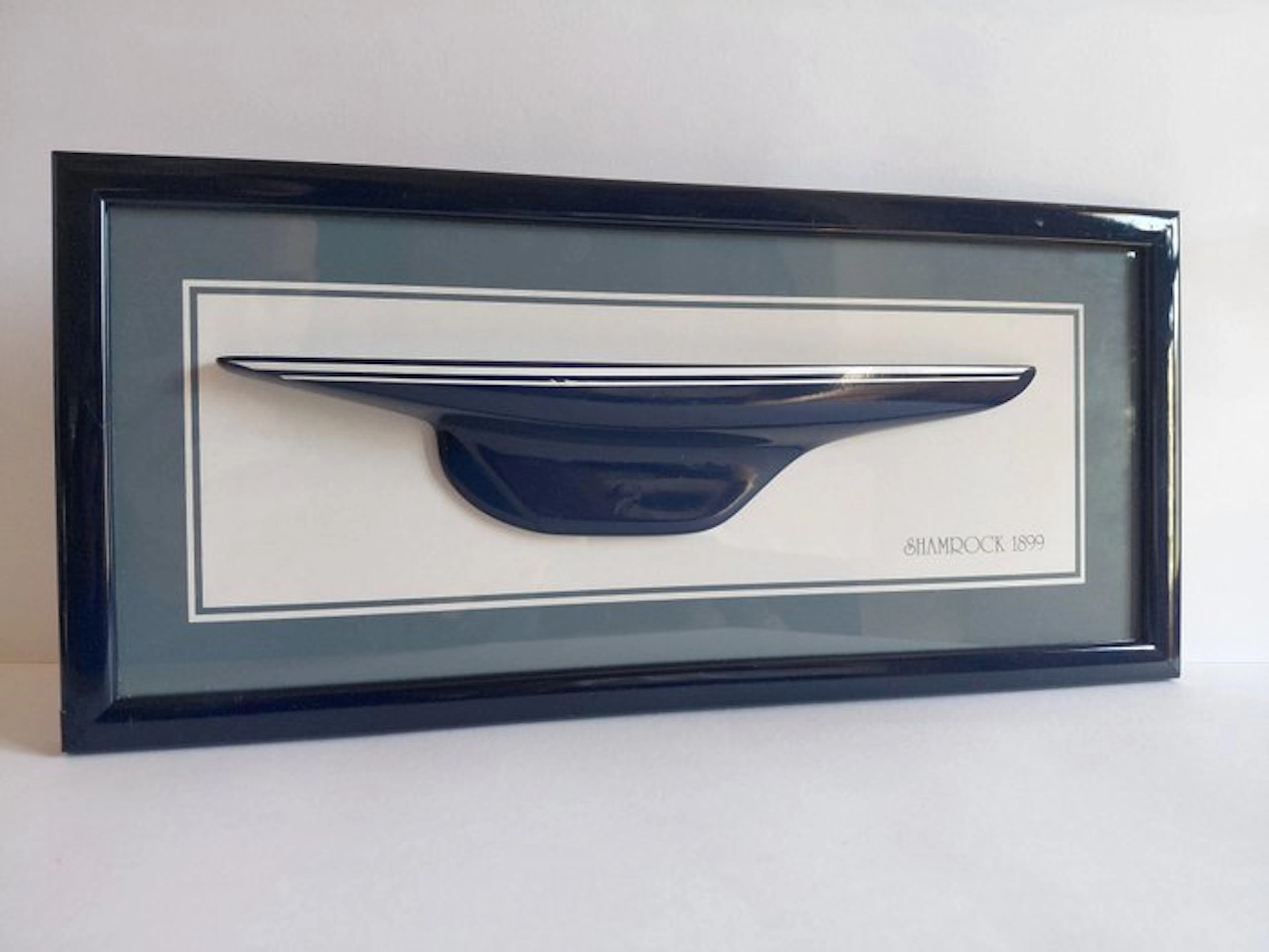 Half hull ship model - Demi coque décorative en bois, 37 cm, Shamrock 1899