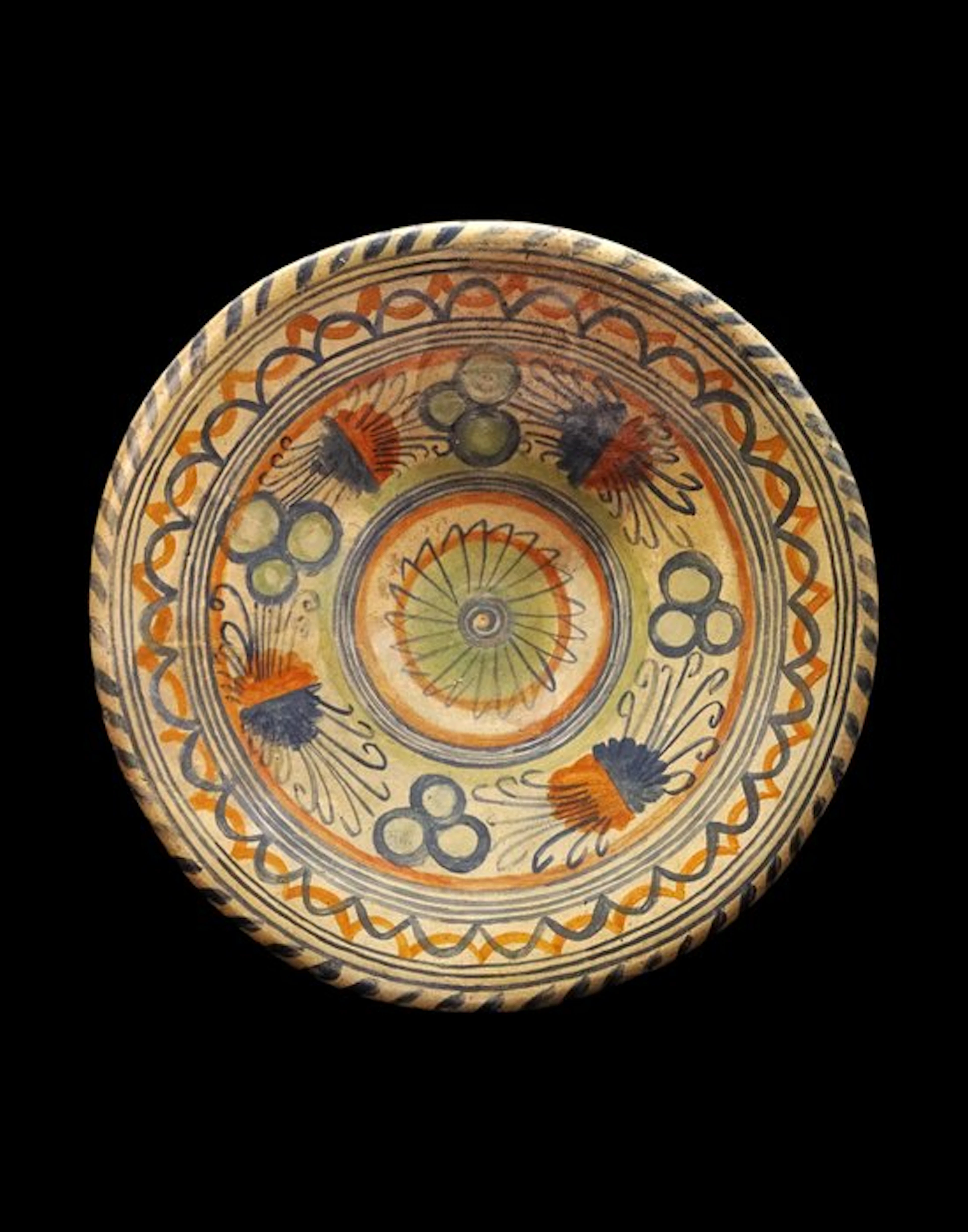 Post-medieval Ceramic - Very rare majolica plate from the...