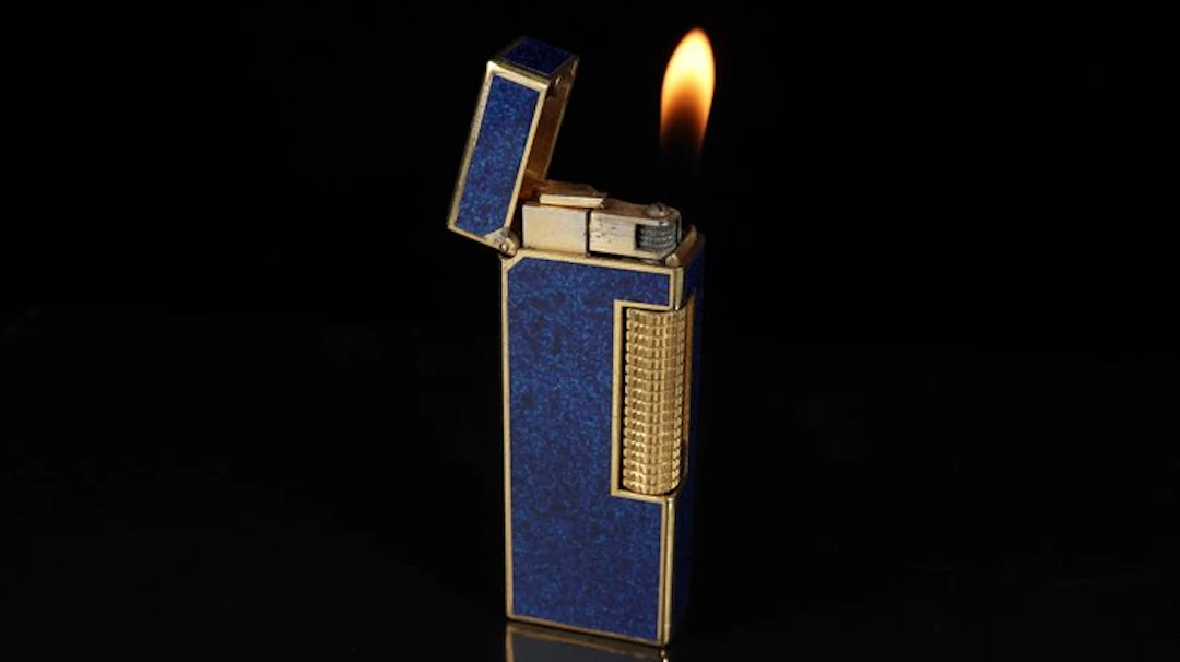 Dunhill - Lapis Lazuli Pattern Rollagas Lighter - Lighter - Lapis Lazuli