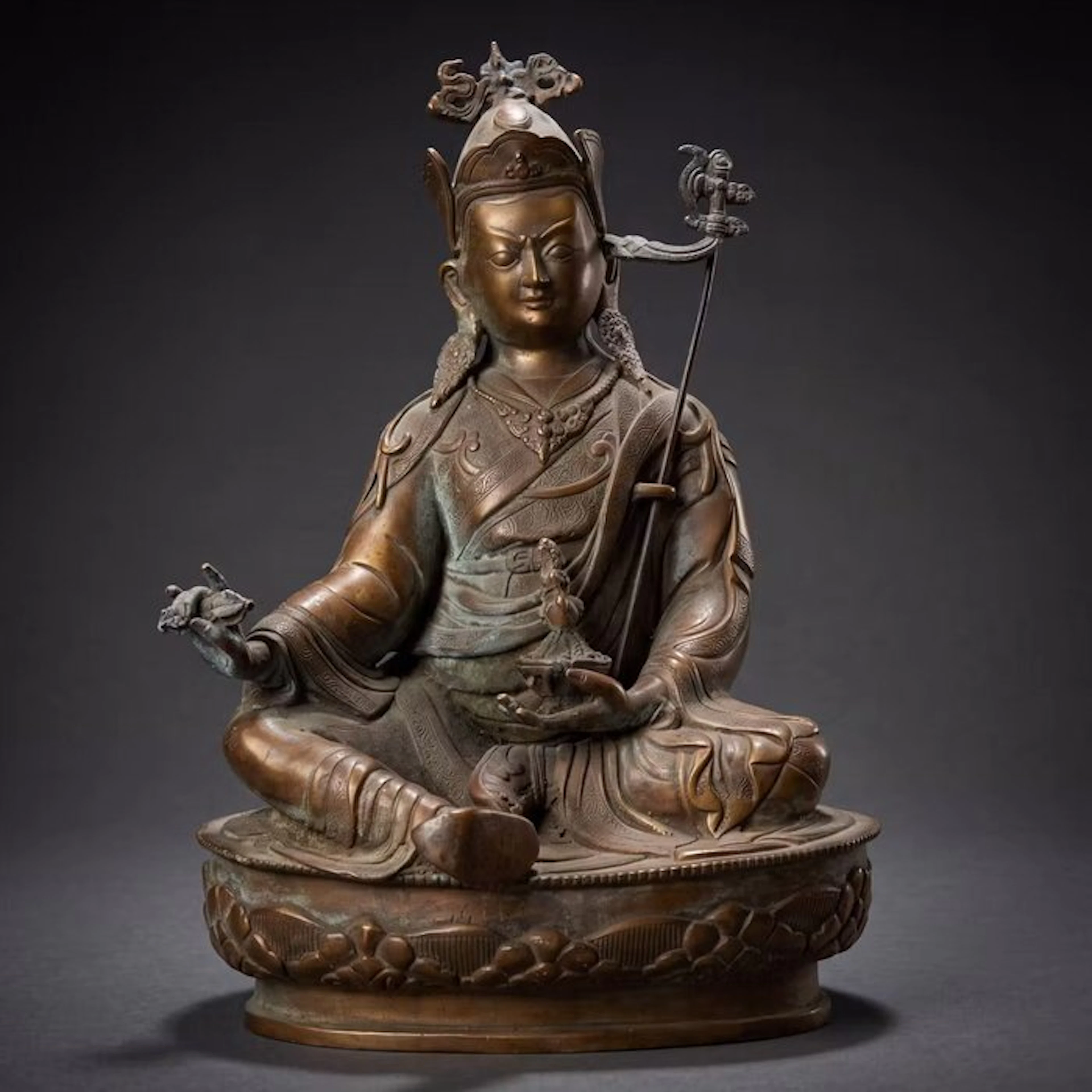 Padmasambhava 31 cm / 3.9 kg - Bronze - Asia