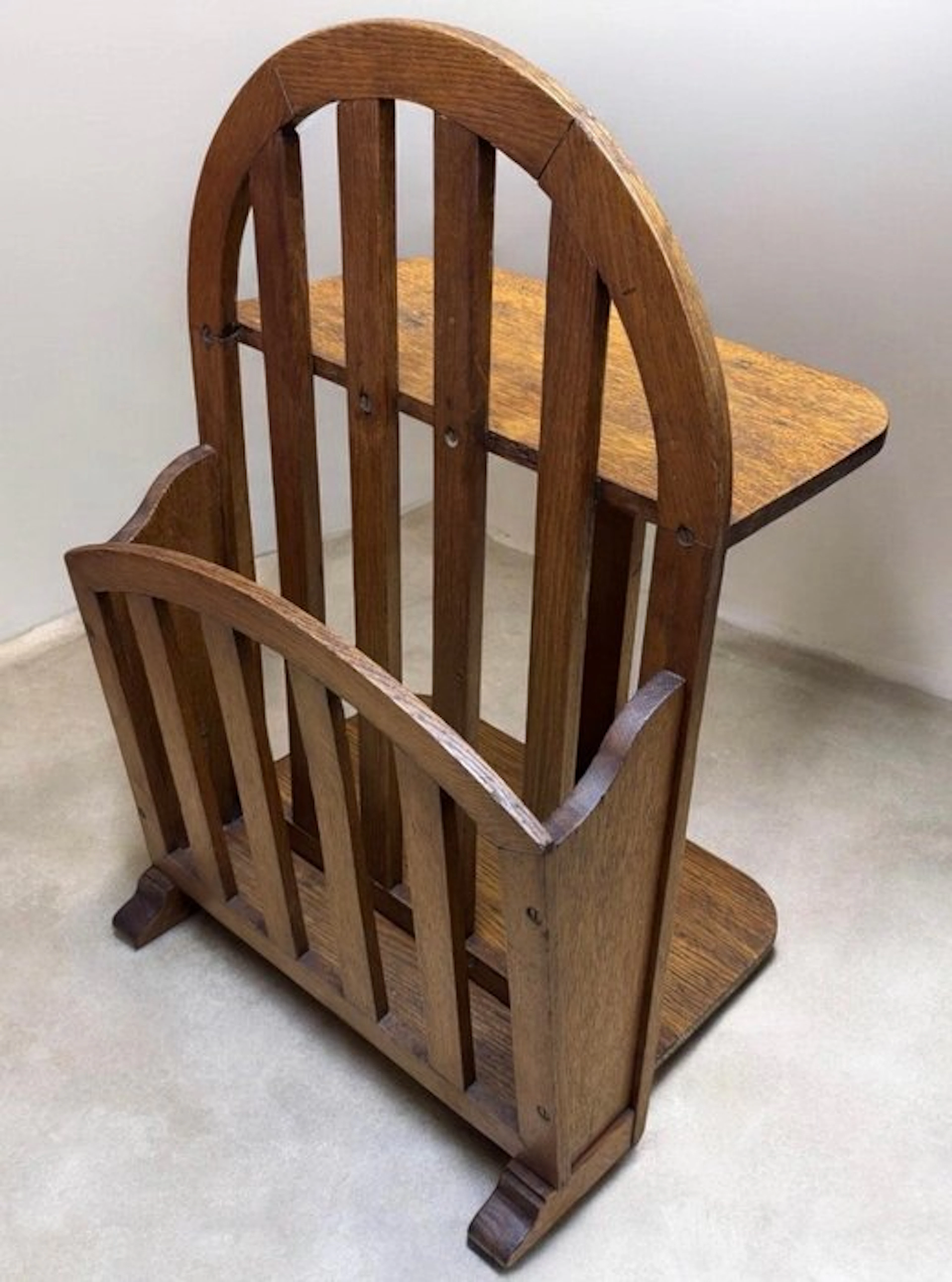 Art Deco Bijzettafel - Magazine rack - Oak - Rare design