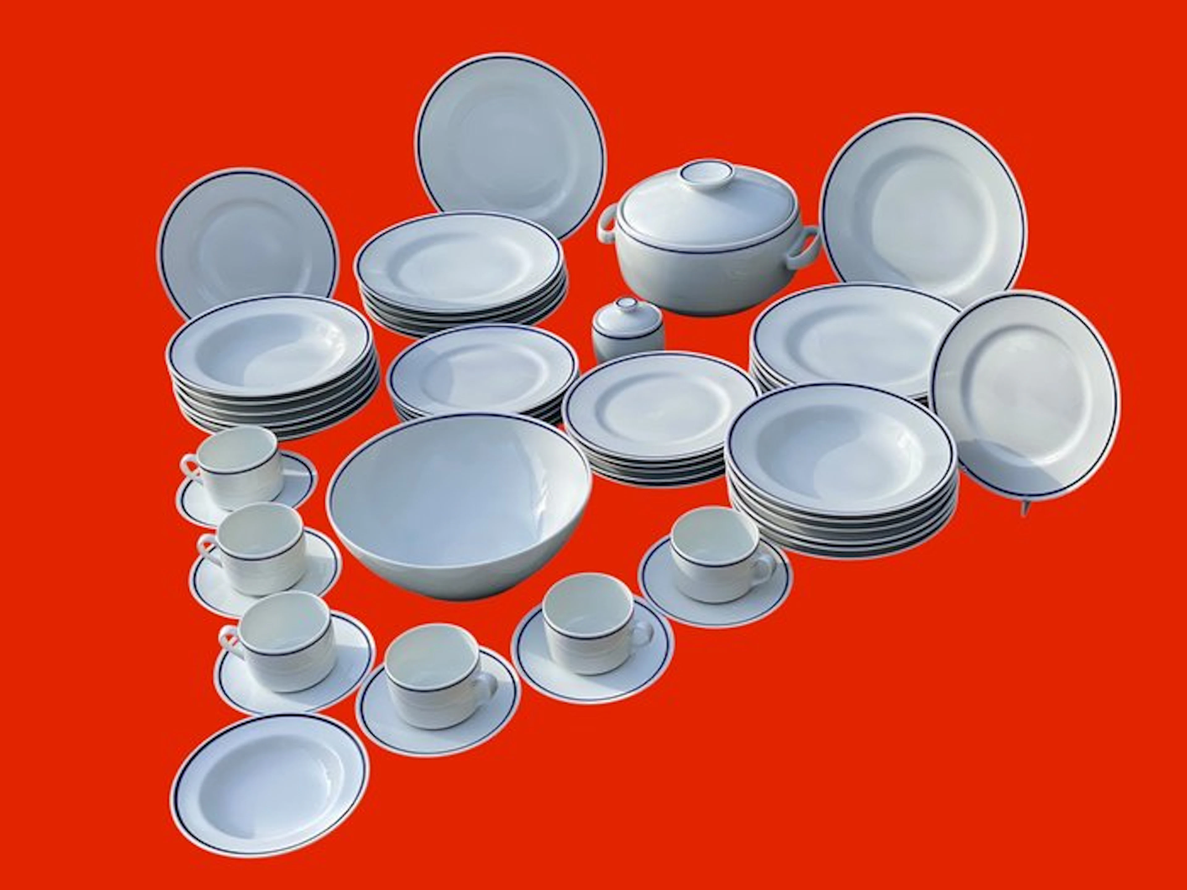Richard Ginori - Table service for 12 (52) - Porcelain