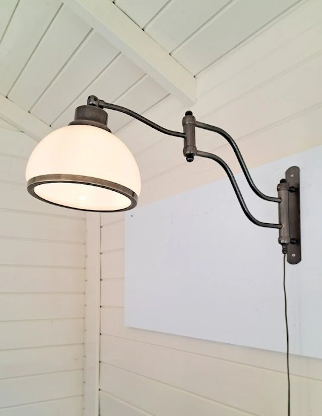Verstelbare Muurlamp - Wall lamp - brass, glass